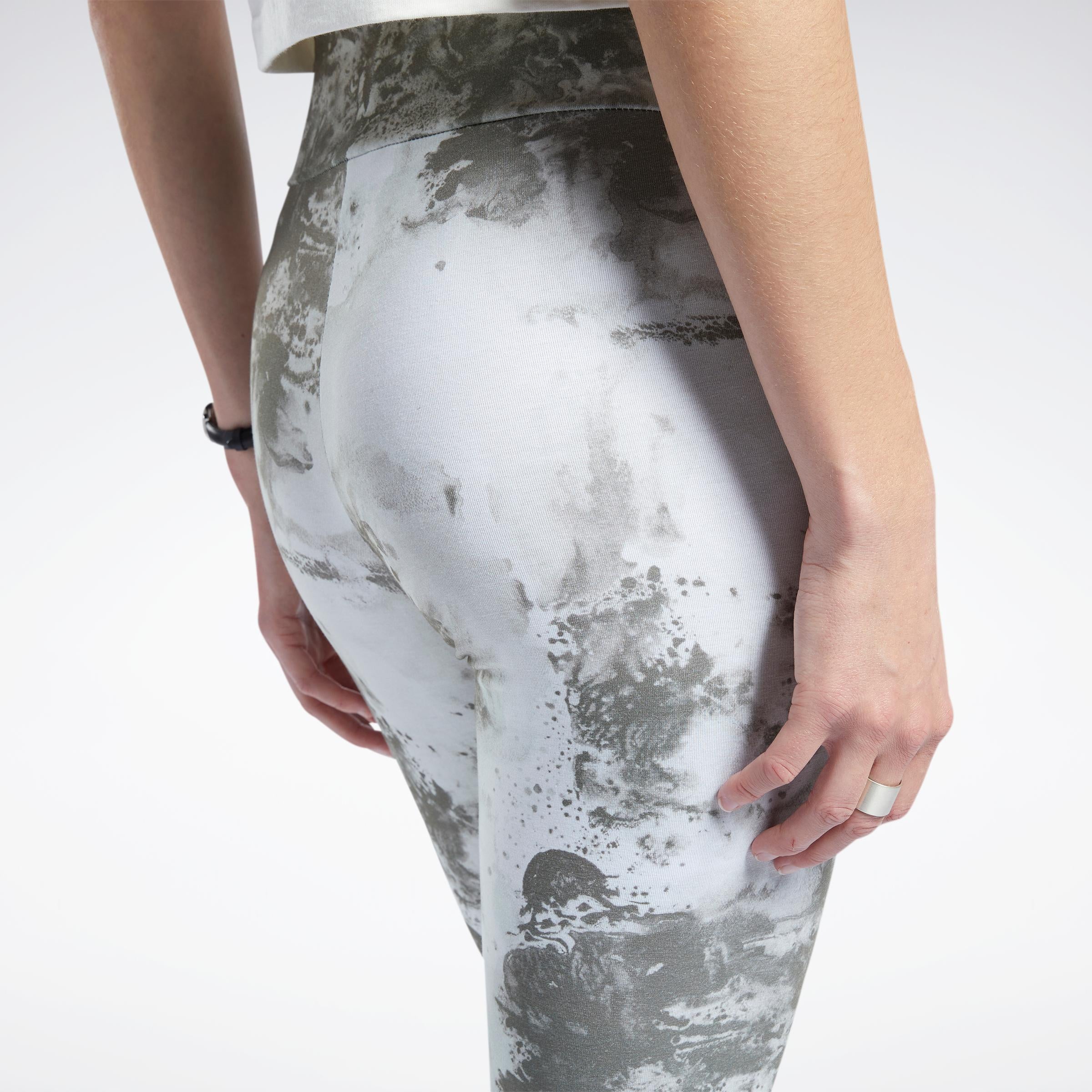 Reebok Apparel Women Classics Cloud Splatter-Print Leggings LGTSAG - Image 5
