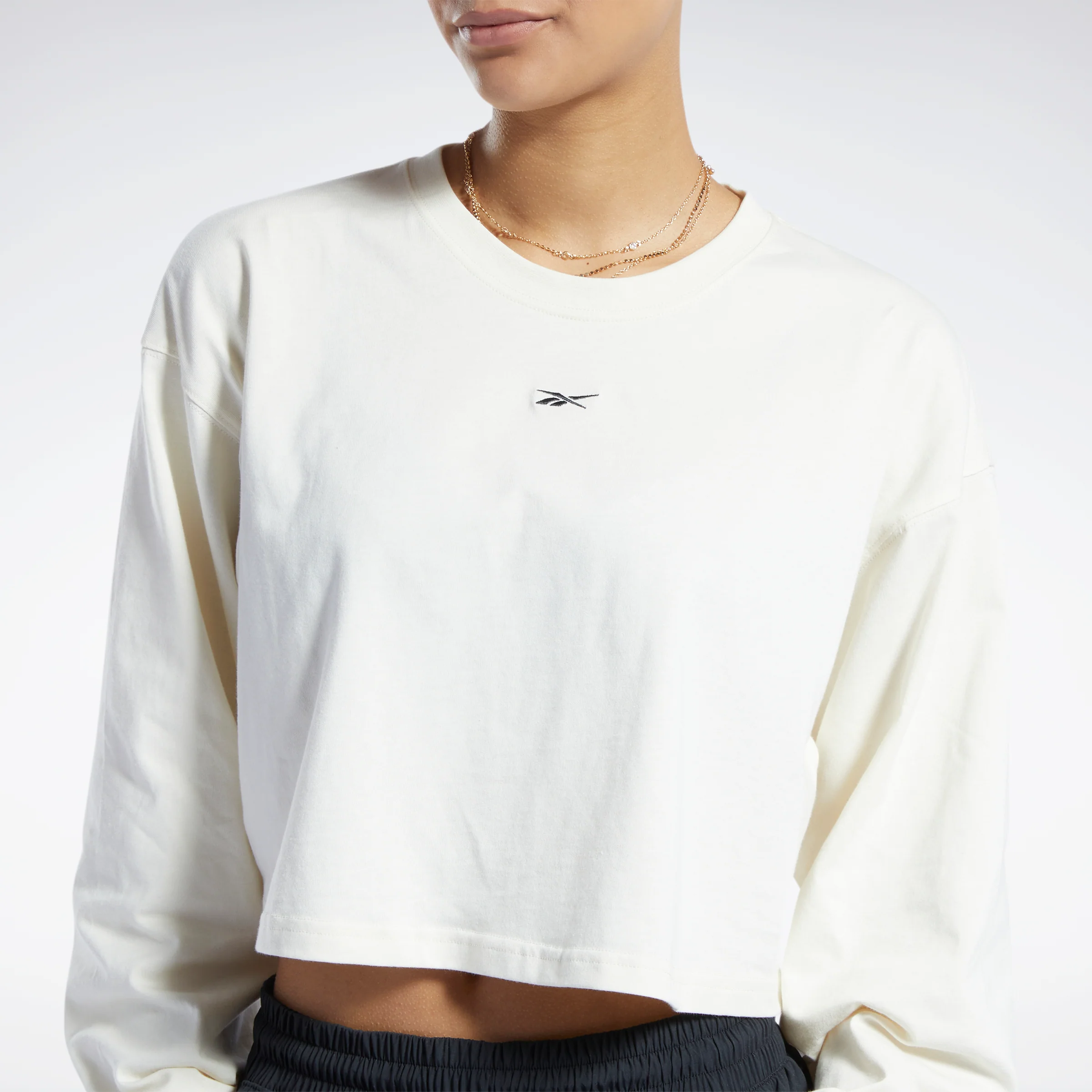 Reebok Apparel Women Classics Cotton Long-Sleeve Top Clawht - Image 3