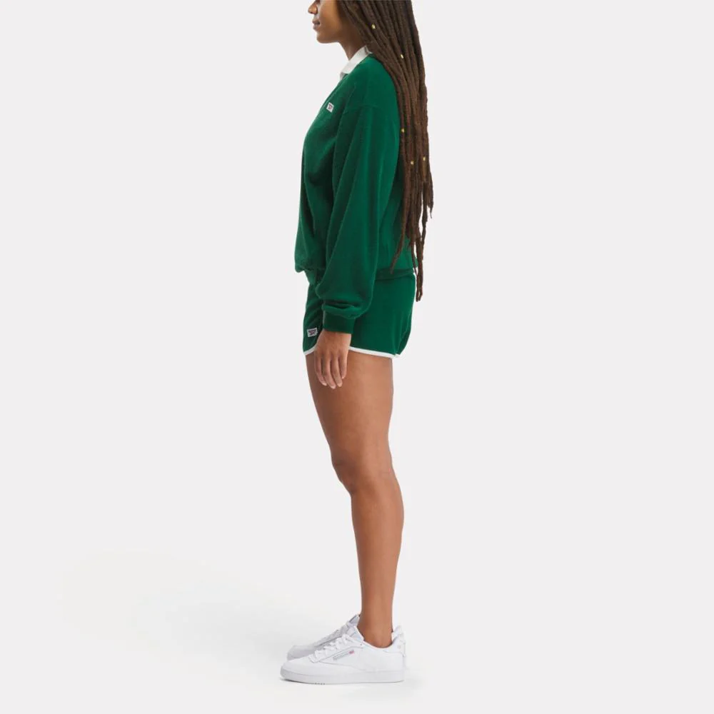 Reebok Apparel Women Classics Court Sport Cover-Up DRKGRN - Image 2