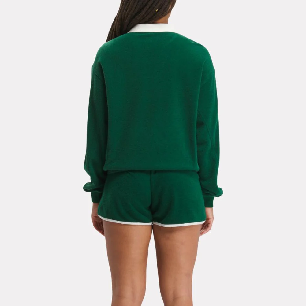Reebok Apparel Women Classics Court Sport Cover-Up DRKGRN - Image 3