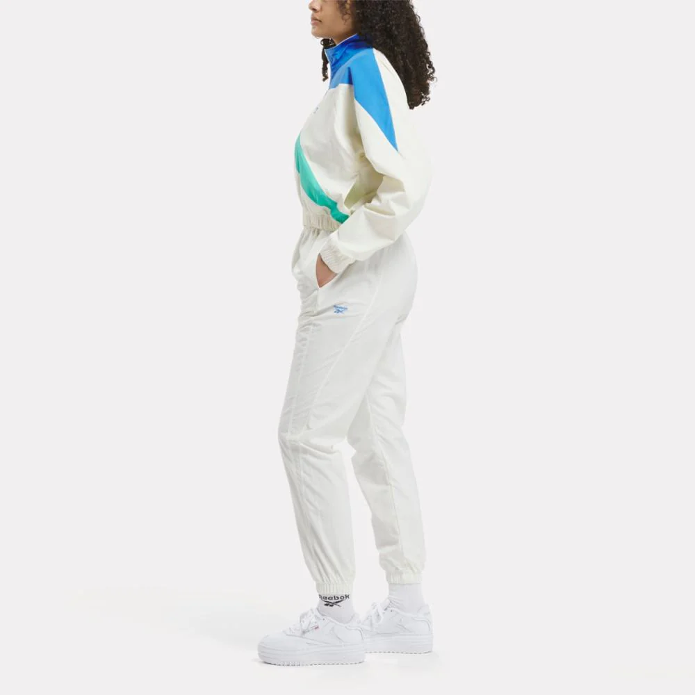 Reebok Apparel Women Classics Franchise Track Jacket VNTG CHALK/KNTCBLU/UNLSHDGREEN - Image 2