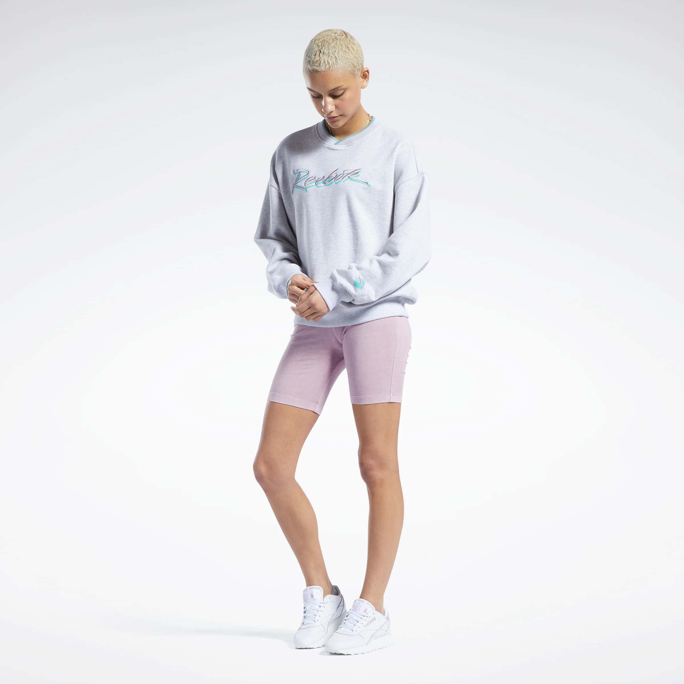 Reebok Apparel Women Classics Graphic Sweatshirt Lgreyh - Image 2
