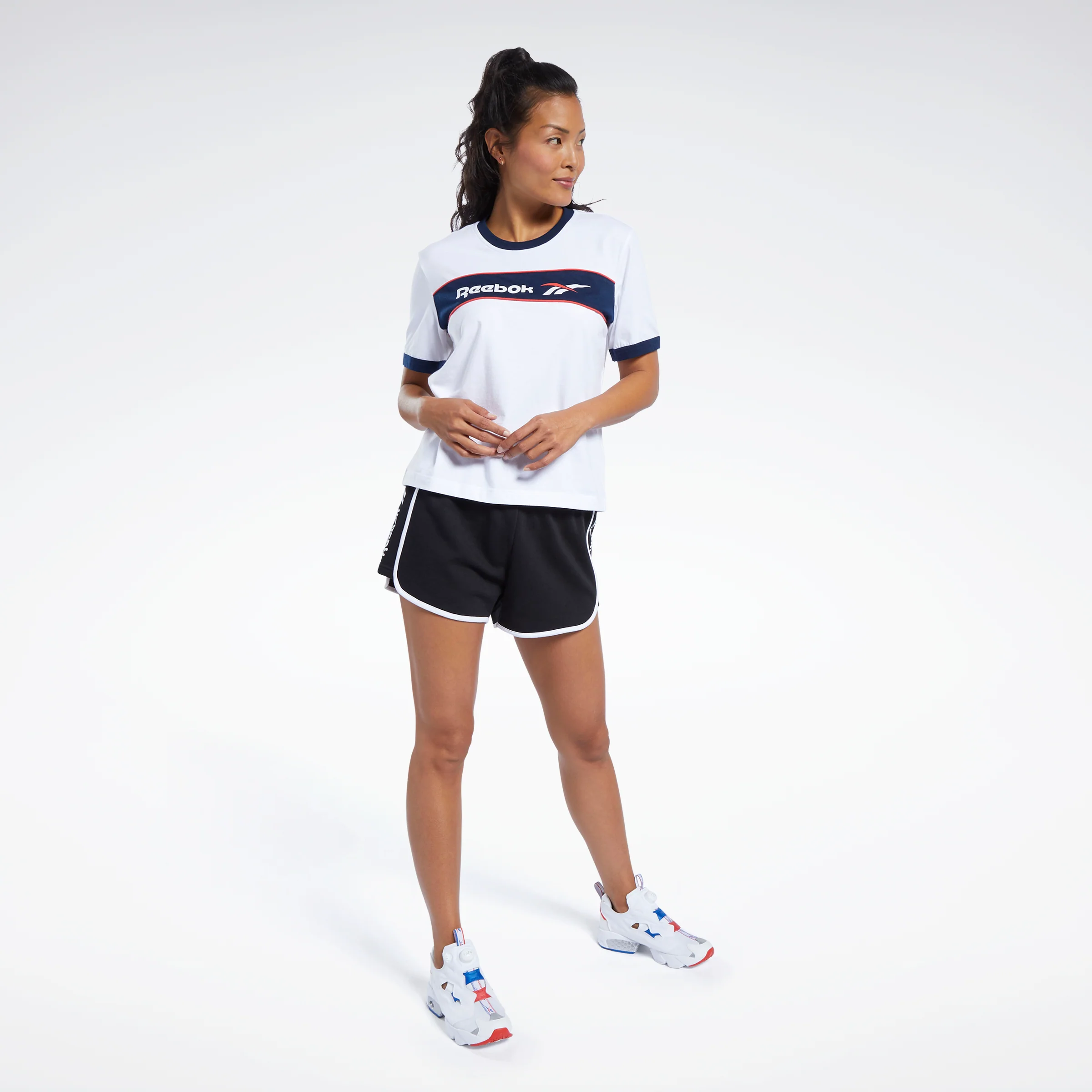 Reebok Apparel Women Classics Linear Tee White - Image 2