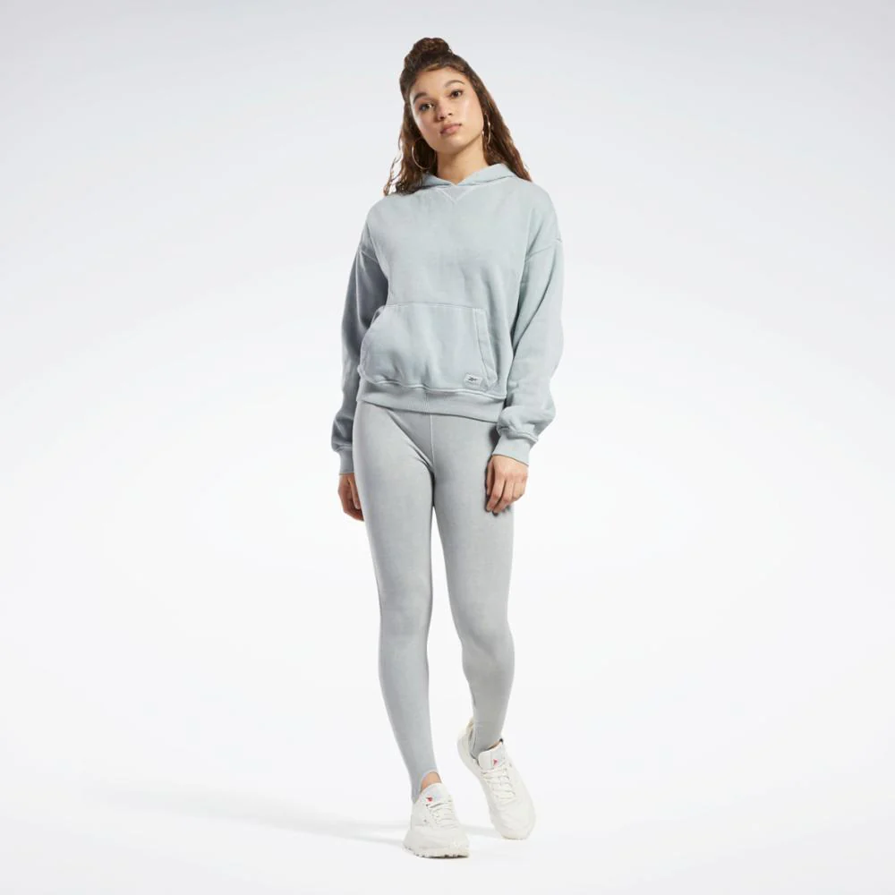 Reebok Apparel Women Classics Natural Dye Fleece Hoodie PUGRY3 - Image 2