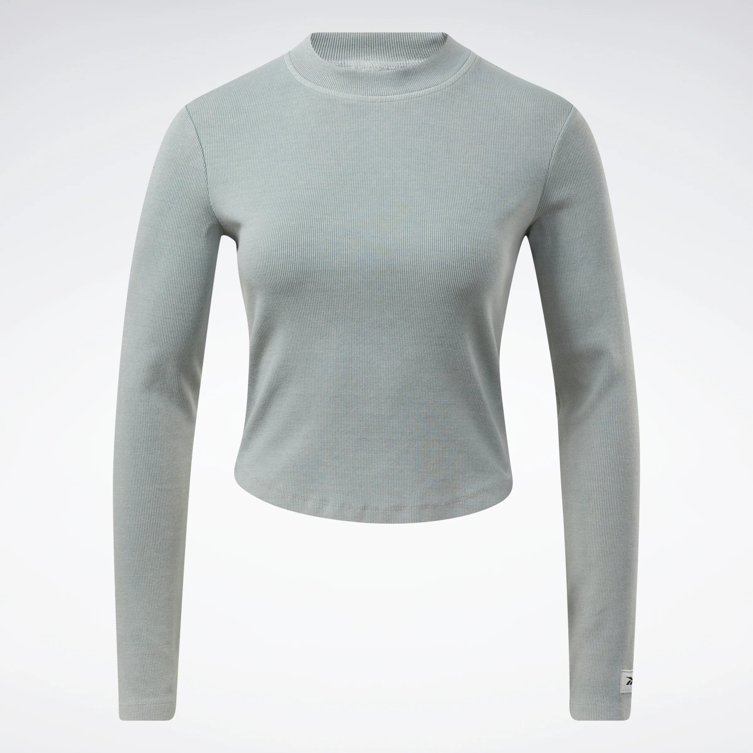 Reebok Apparel Women Classics Natural Dye Ribbed Long Sleeve Wrap Long-Sleeve Top Pugry3 - Image 6