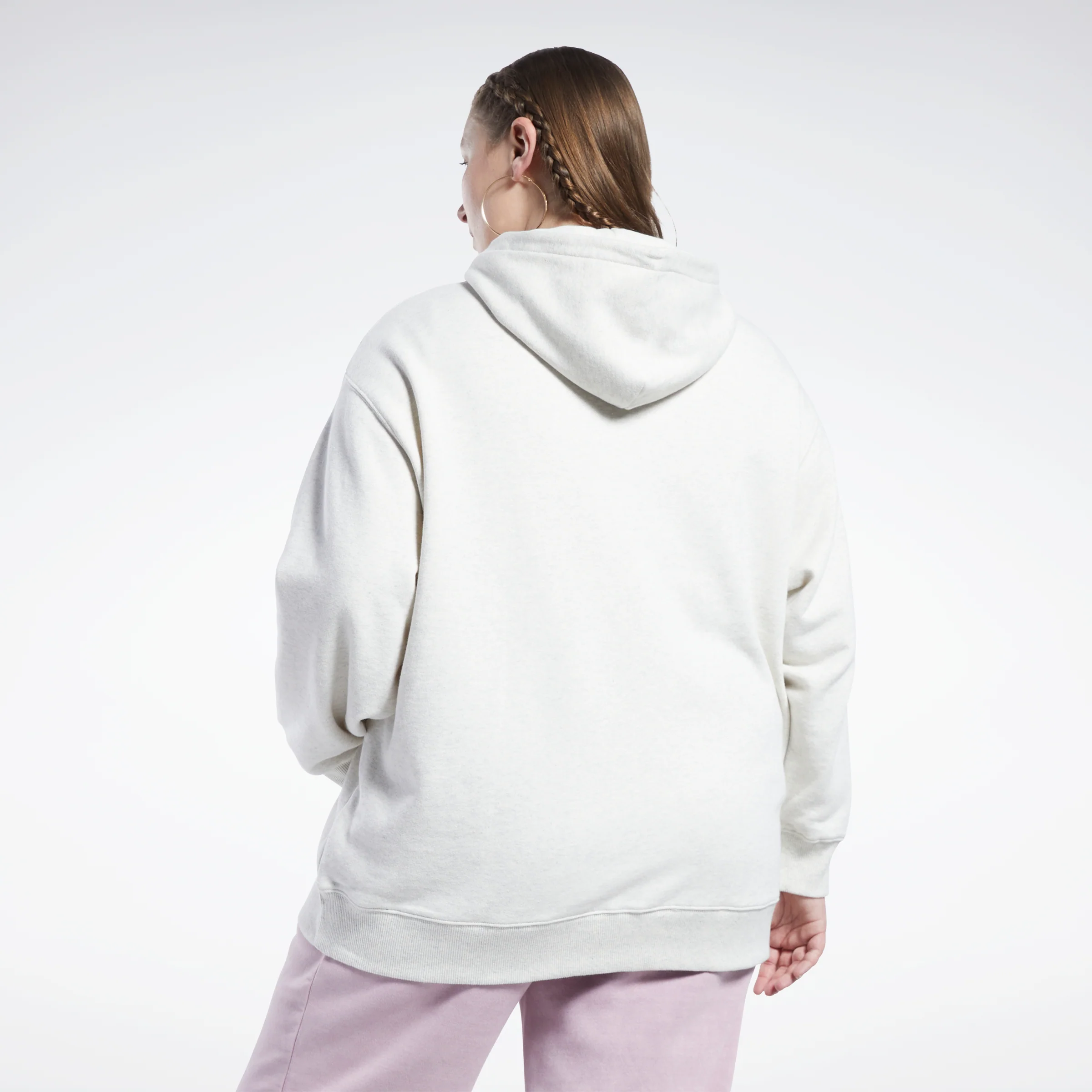 Reebok Apparel Women Classics Oversized Long Zip-Up Hoodie (Plus Size) Clwtml - Image 3