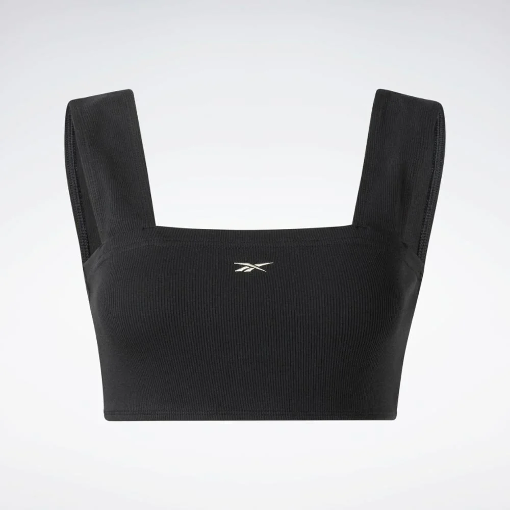 Reebok Apparel Women Classics Ribbed Bra BLACK - Image 6