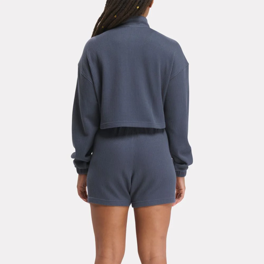 Reebok Apparel Women Classics Wardrobe Essentials Waffle Cover-Up EACOBL - Image 3