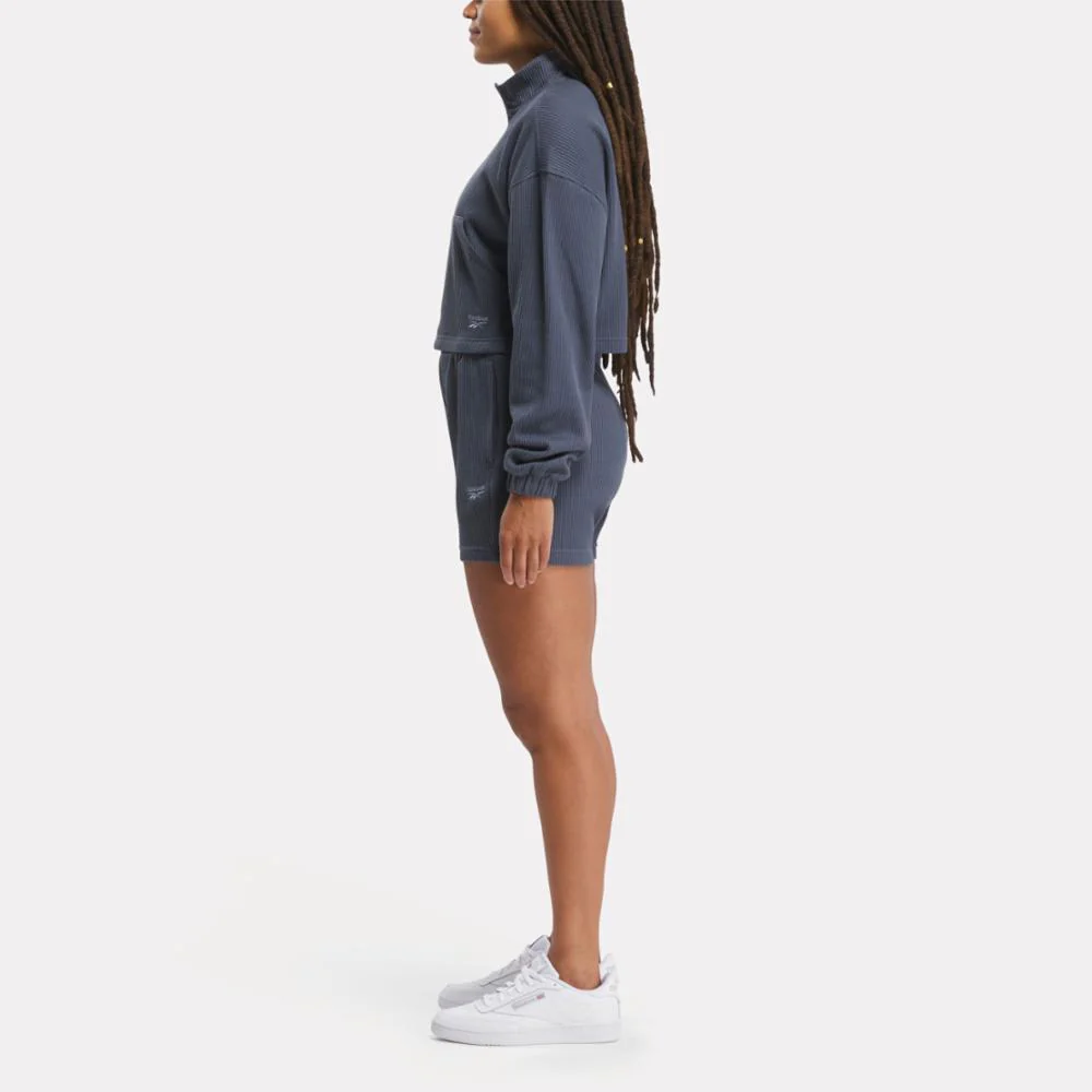 Reebok Apparel Women Classics Wardrobe Essentials Waffle Shorts EACOBL - Image 2