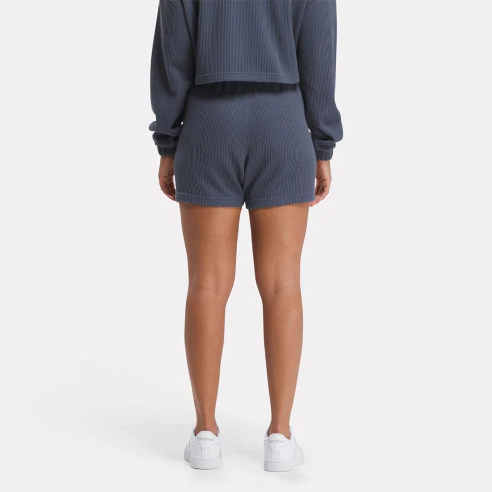 Reebok Apparel Women Classics Wardrobe Essentials Waffle Shorts EACOBL - Image 3