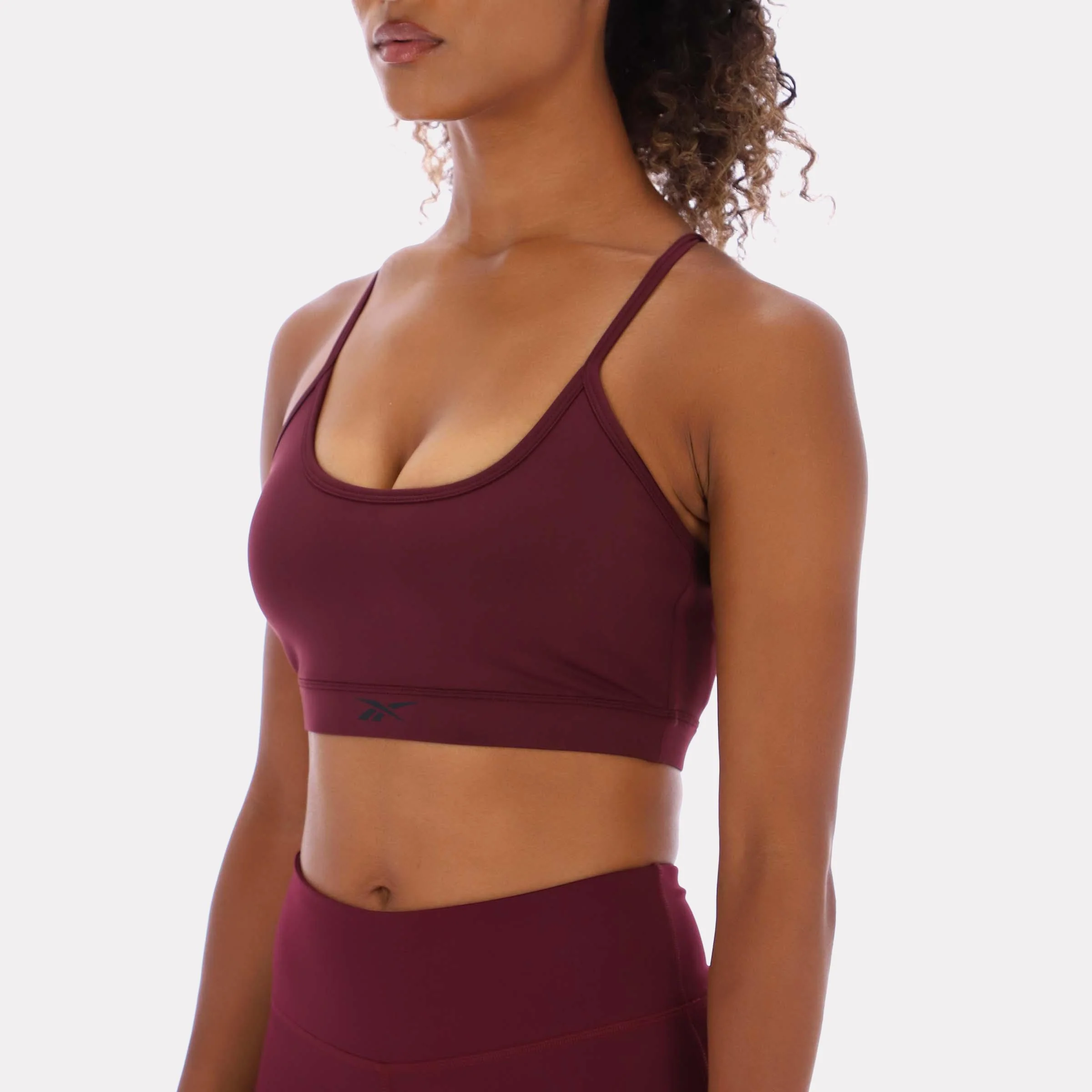 Reebok Apparel Women Core Strappy Bra - Medium Support BLACK CHERRY - Image 5