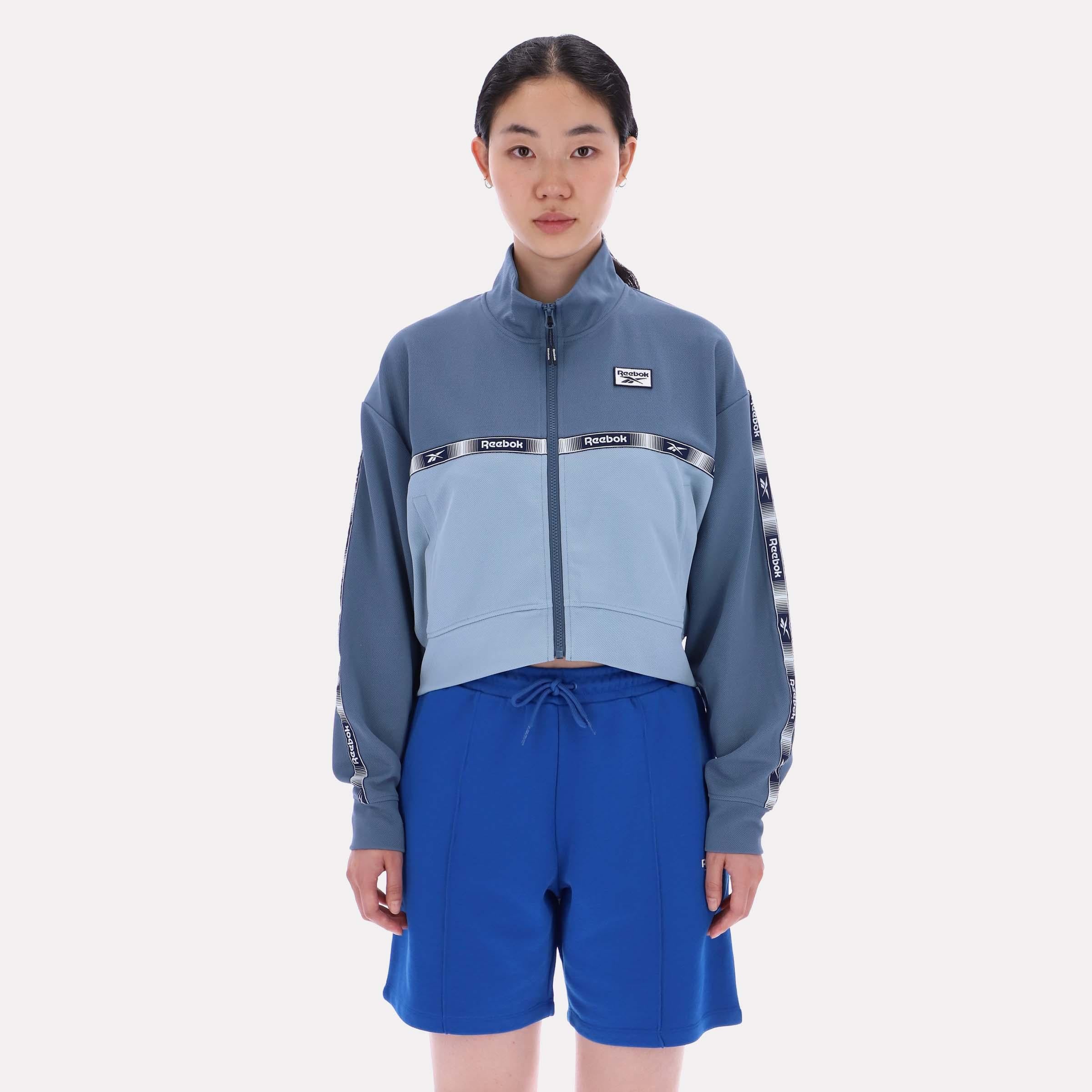 Reebok Apparel Women Cropped Vector Track Jacket LEISURE BLUE/SHADOW