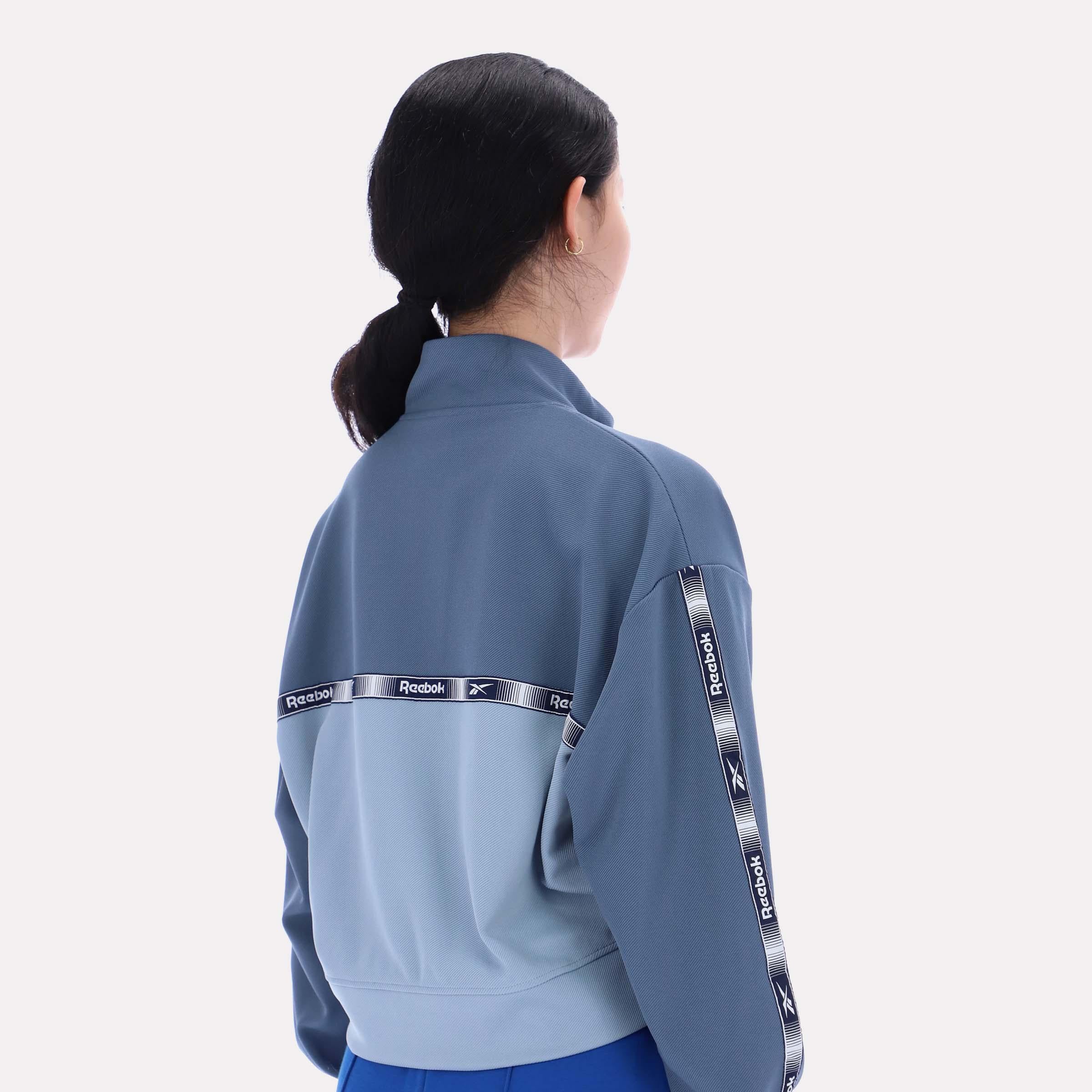 Reebok Apparel Women Cropped Vector Track Jacket LEISURE BLUE/SHADOW - Image 3