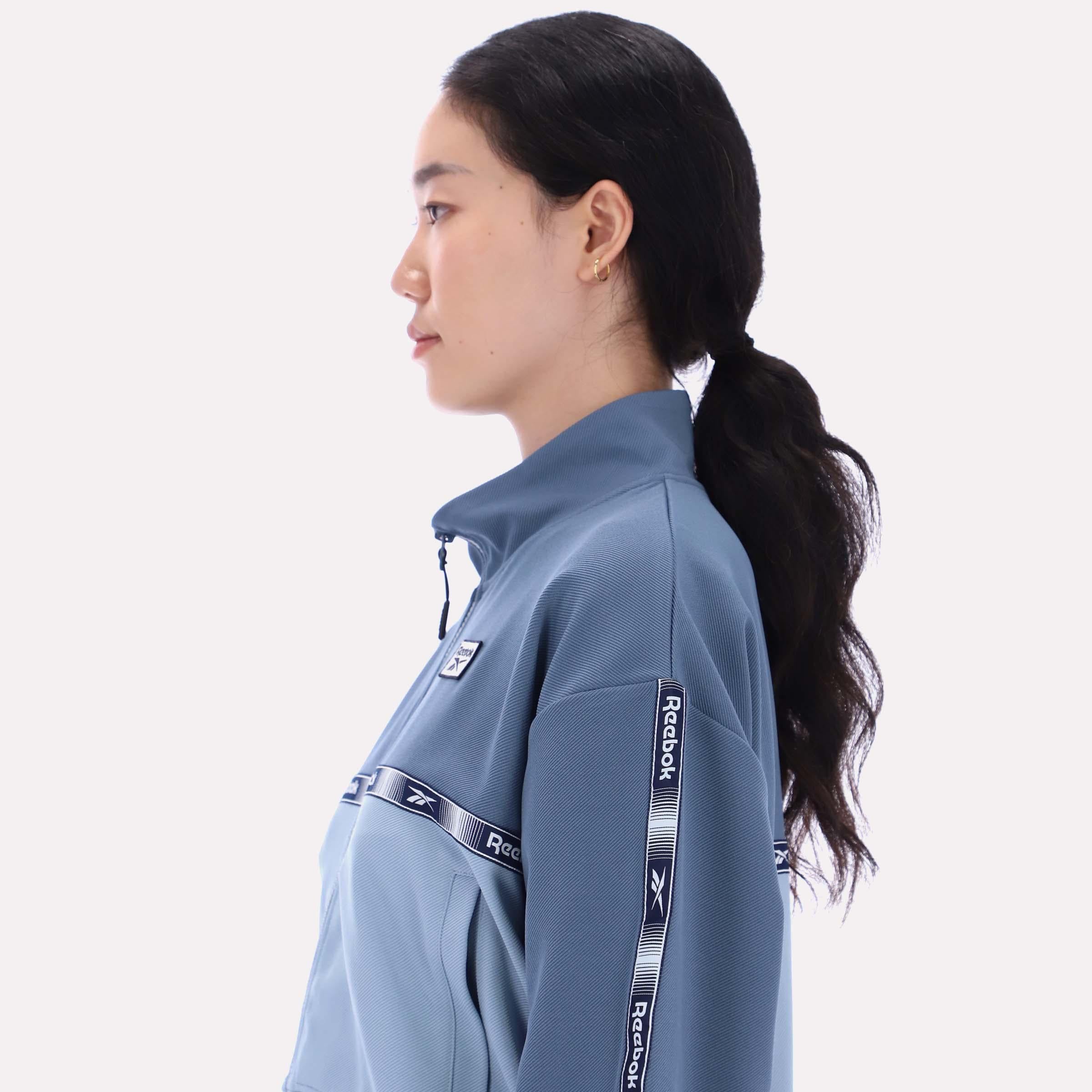 Reebok Apparel Women Cropped Vector Track Jacket LEISURE BLUE/SHADOW - Image 4