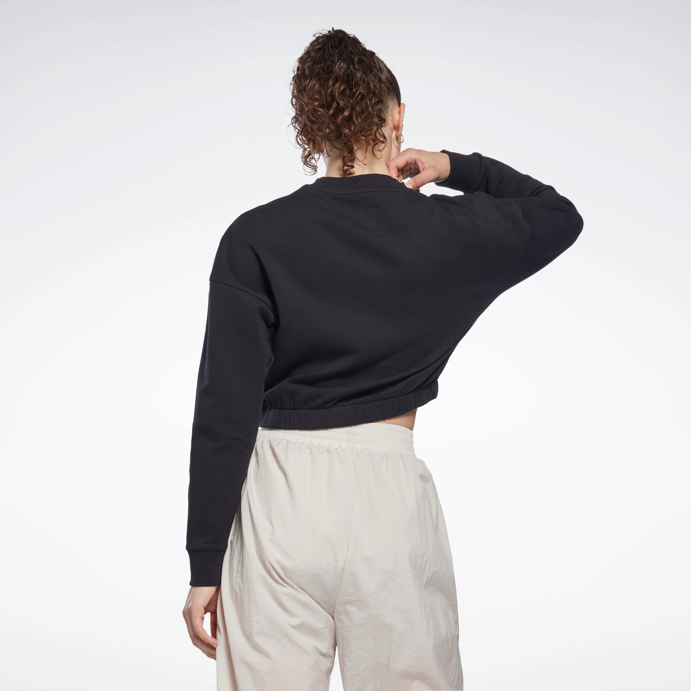 Reebok Apparel Women Dreamblend Cotton Midlayer Sweatshirt Black - Image 3