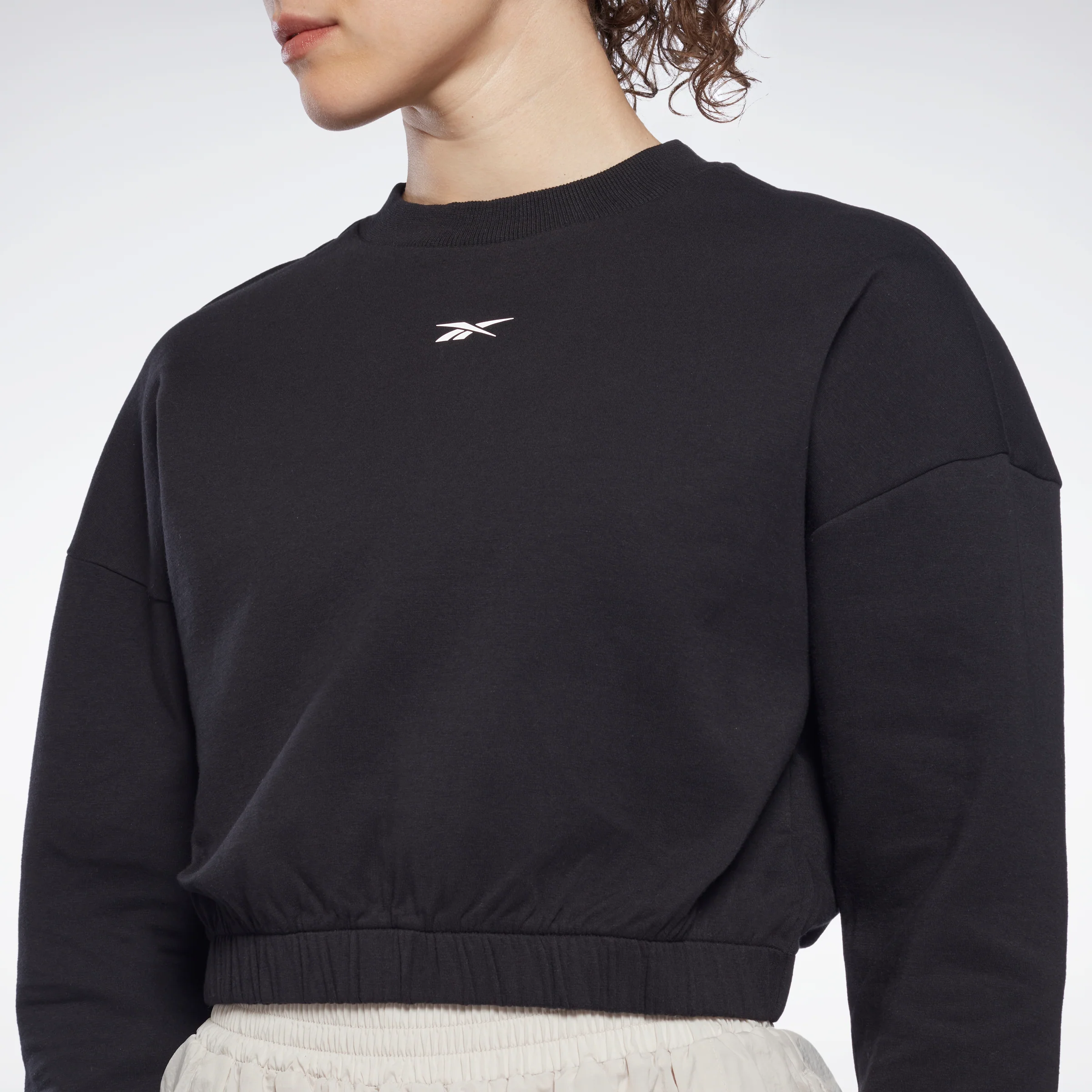 Reebok Apparel Women Dreamblend Cotton Midlayer Sweatshirt Black - Image 4