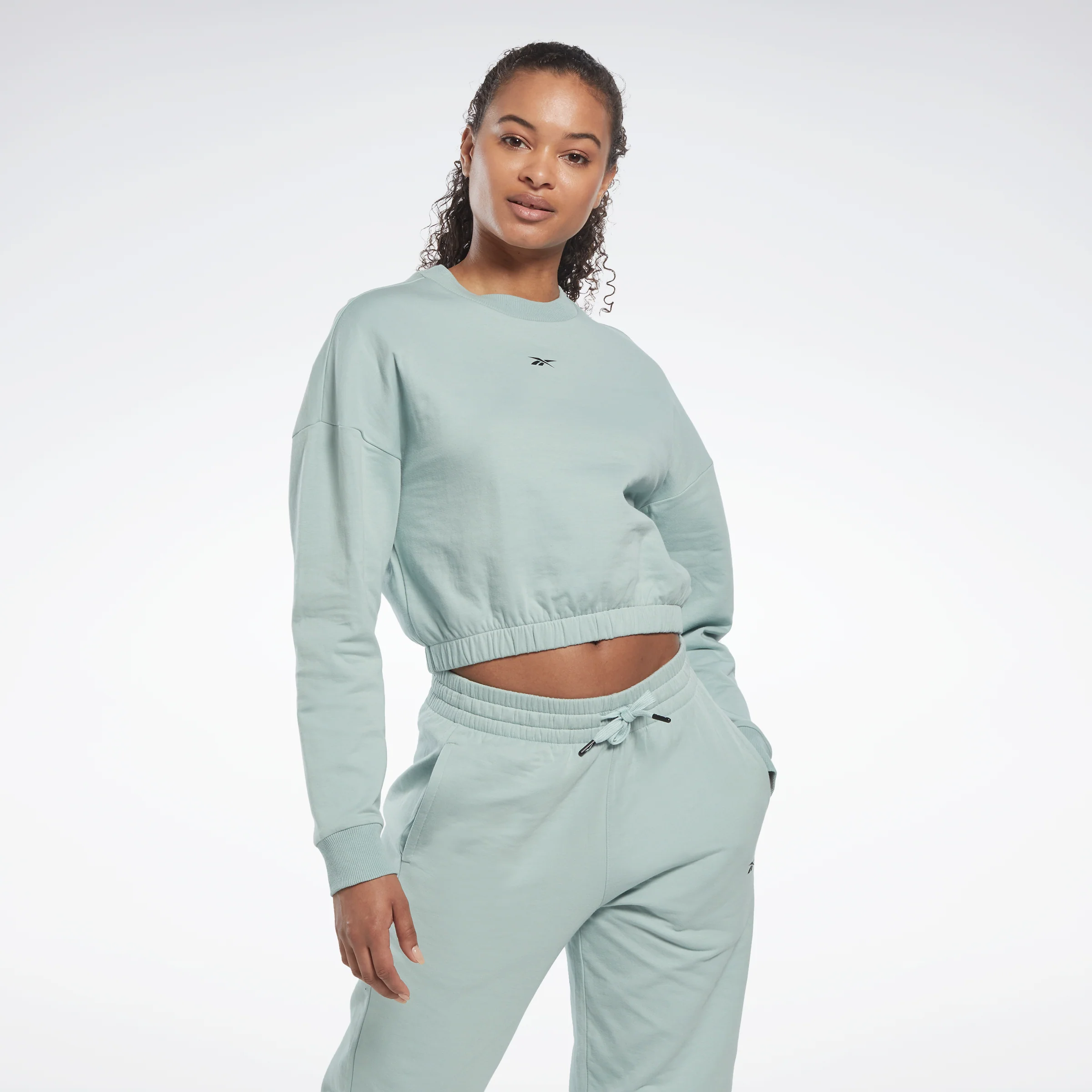 Reebok Apparel Women Dreamblend Cotton Midlayer Sweatshirt Seagry
