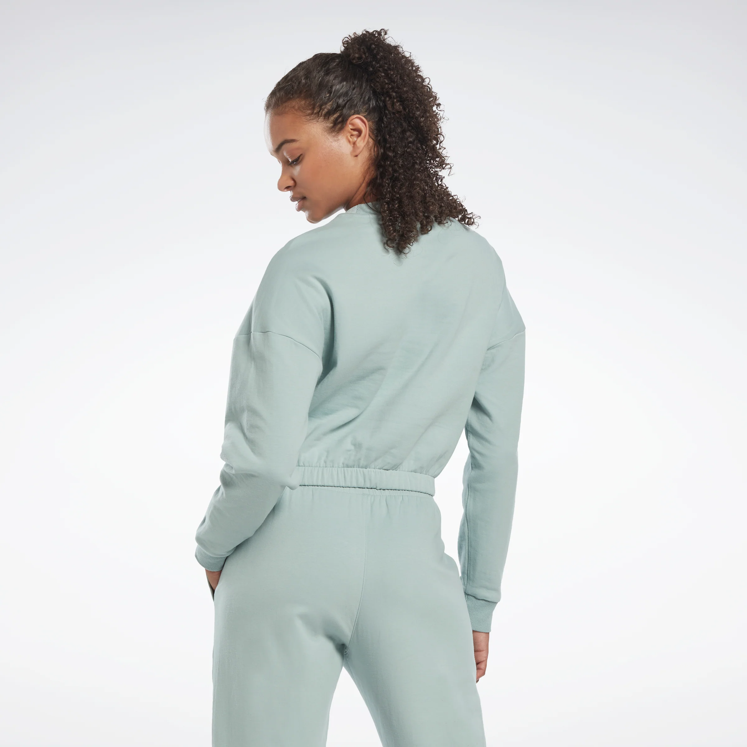 Reebok Apparel Women Dreamblend Cotton Midlayer Sweatshirt Seagry - Image 3