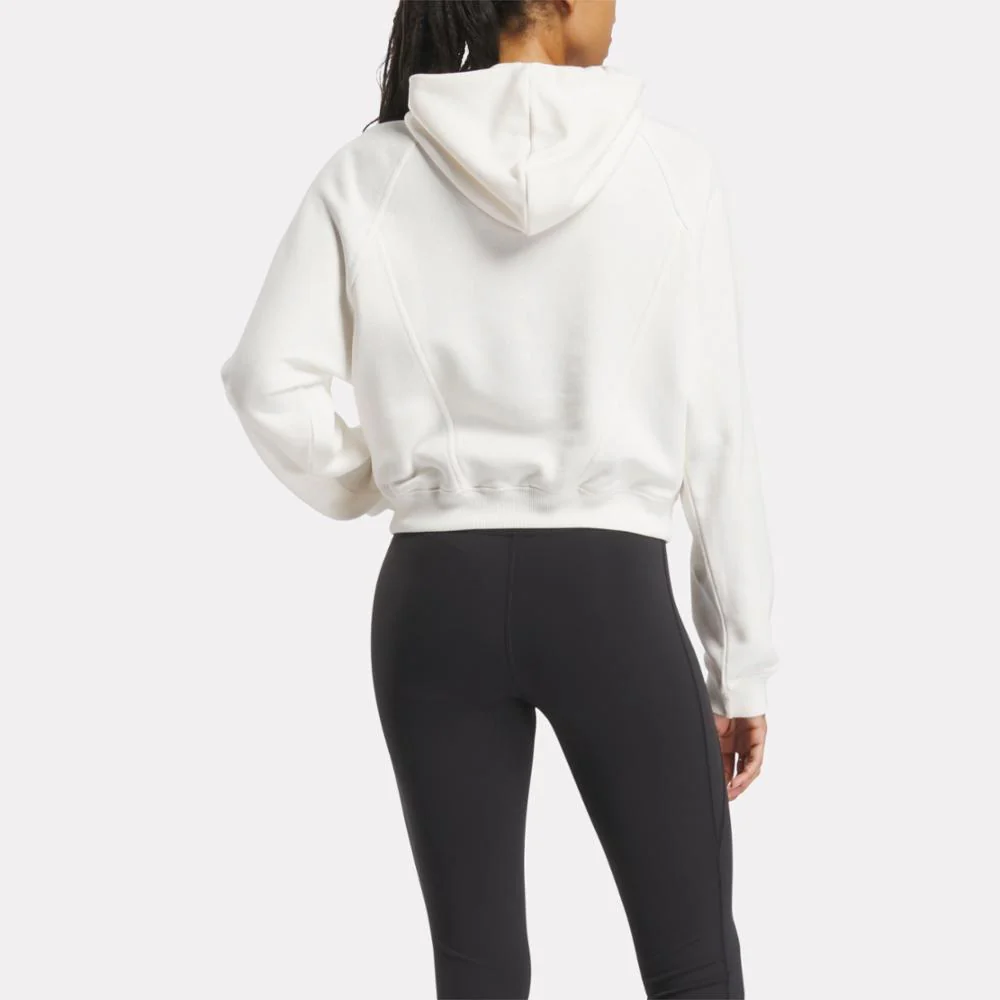 Reebok Apparel Women Icon Elements French Terry Hoodie CHALK - Image 3
