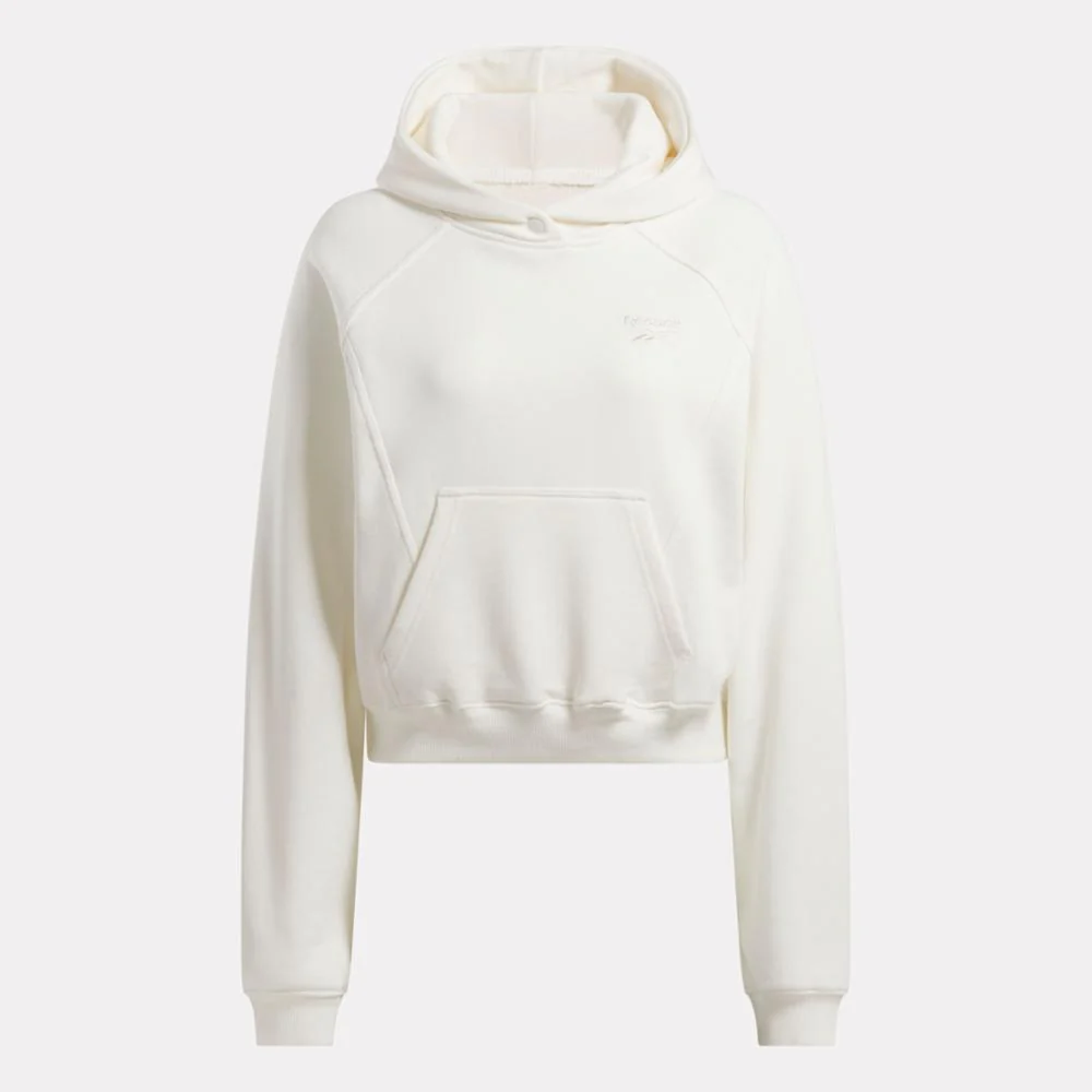 Reebok Apparel Women Icon Elements French Terry Hoodie CHALK - Image 4