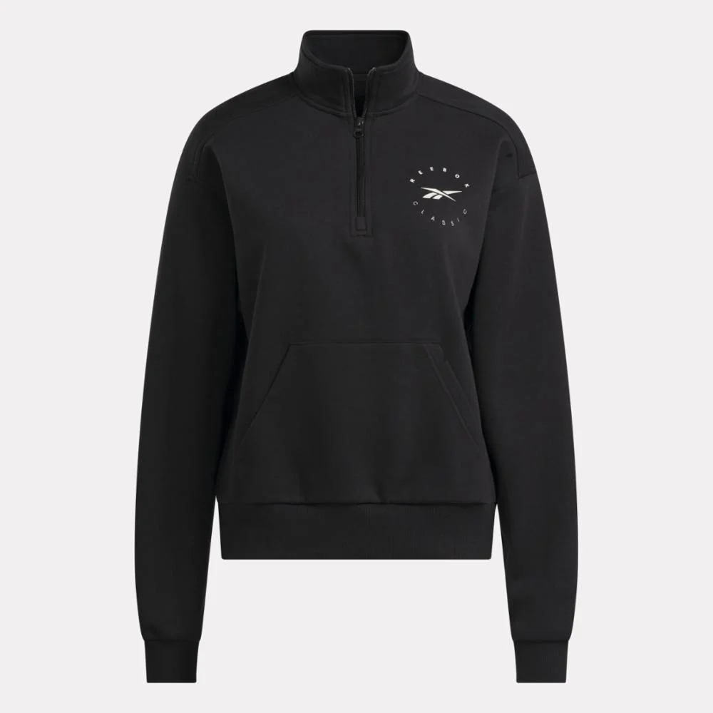 Reebok Apparel Women ID Energy Fleece Midlayer Top BLACK - Image 4