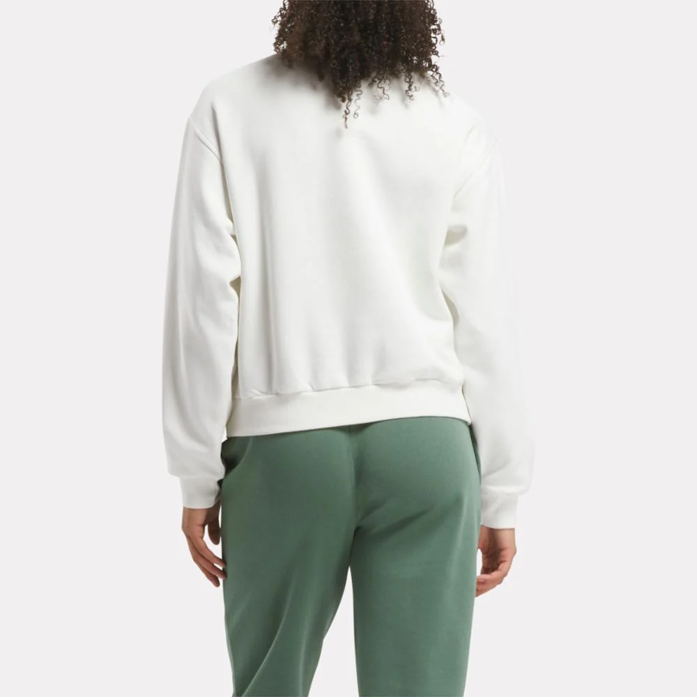 Reebok Apparel Women ID Energy Fleece Midlayer Top CHALK - Image 3