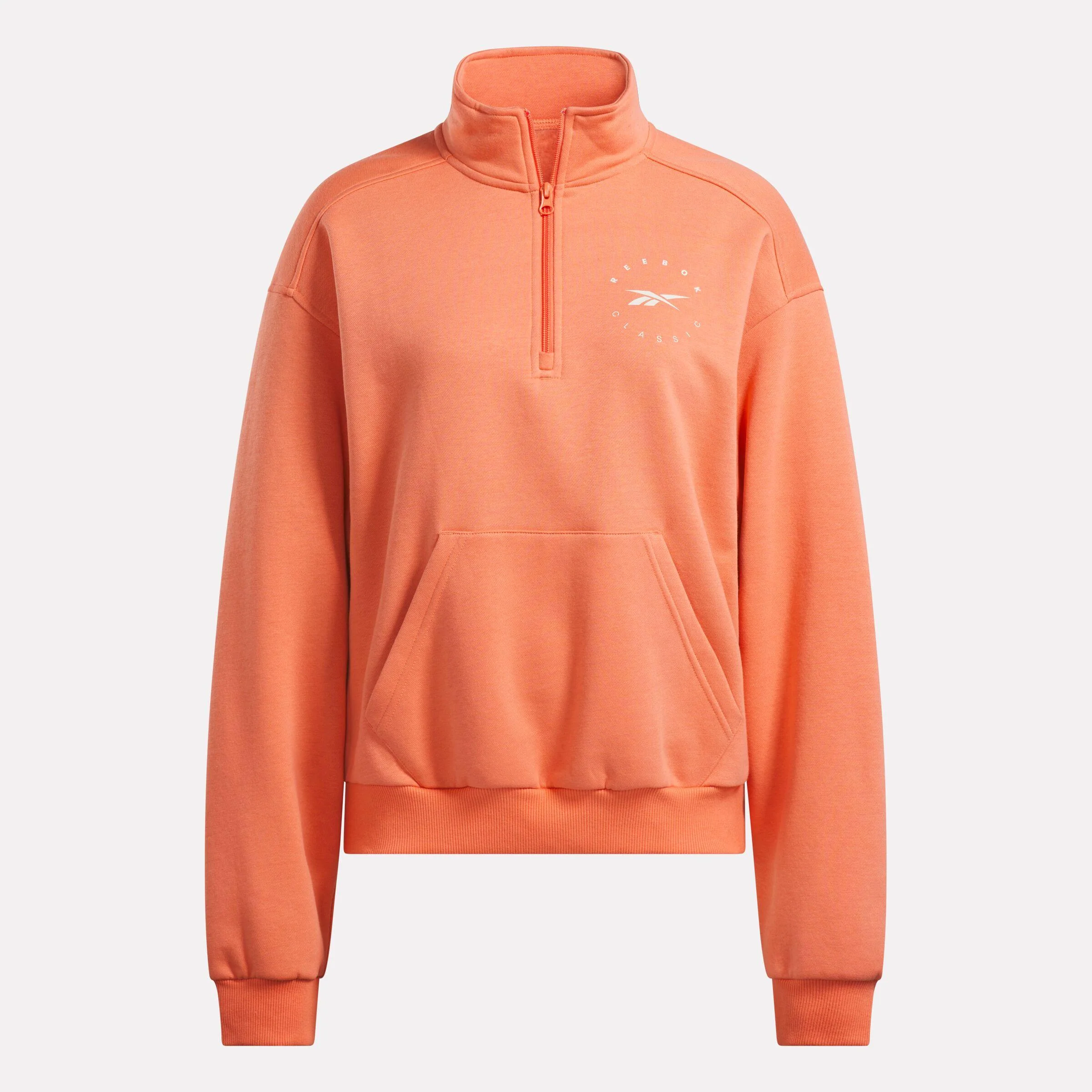 Reebok Apparel Women ID Energy Fleece Midlayer Top SUPERCHARGED CORAL - Image 4