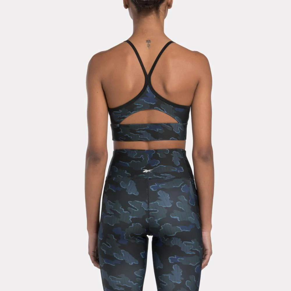 Reebok Apparel Women ID Train Camo Bra BLACK - Image 3
