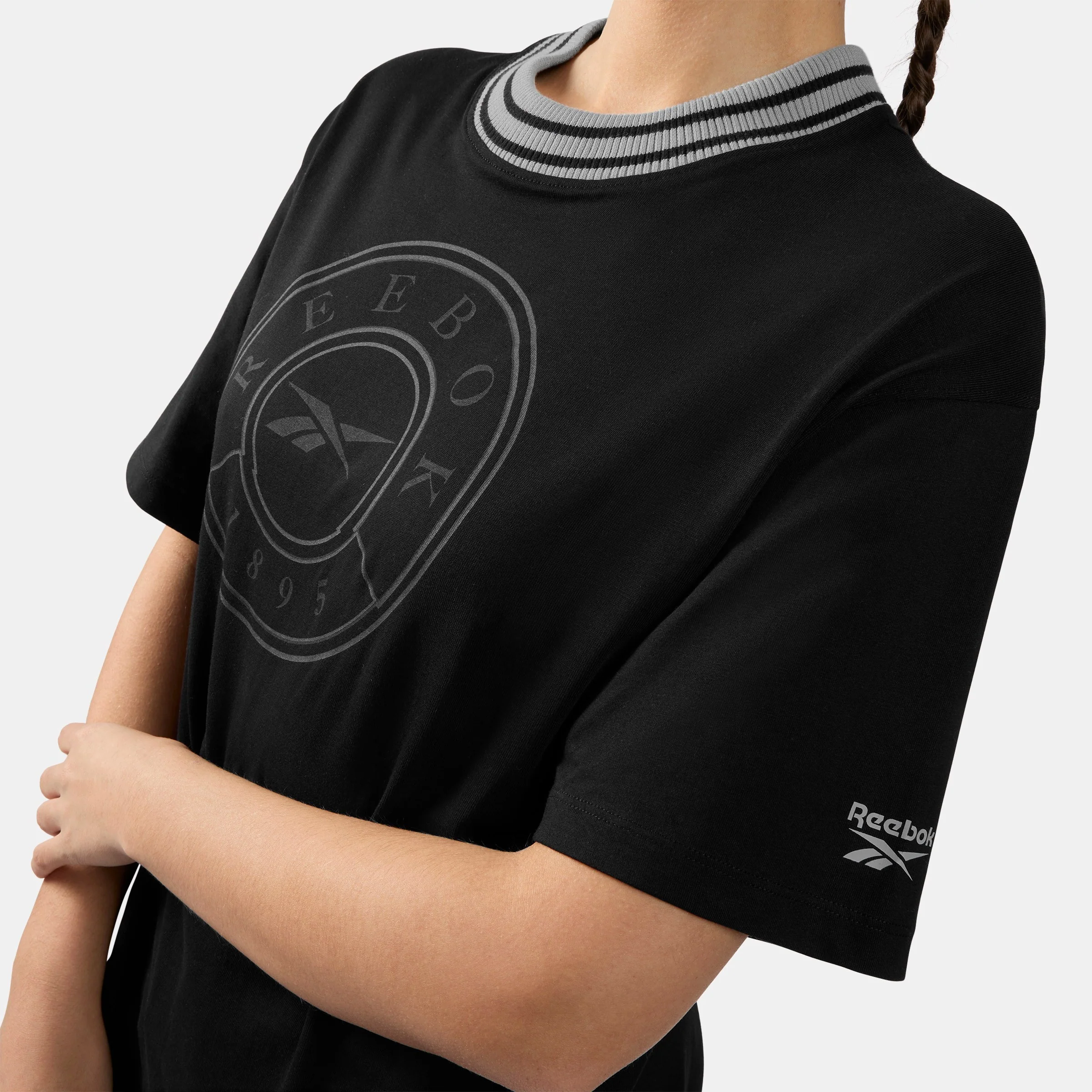 REEBOK APPAREL WOMEN Lawn Club T-Shirt BLACK - Image 4
