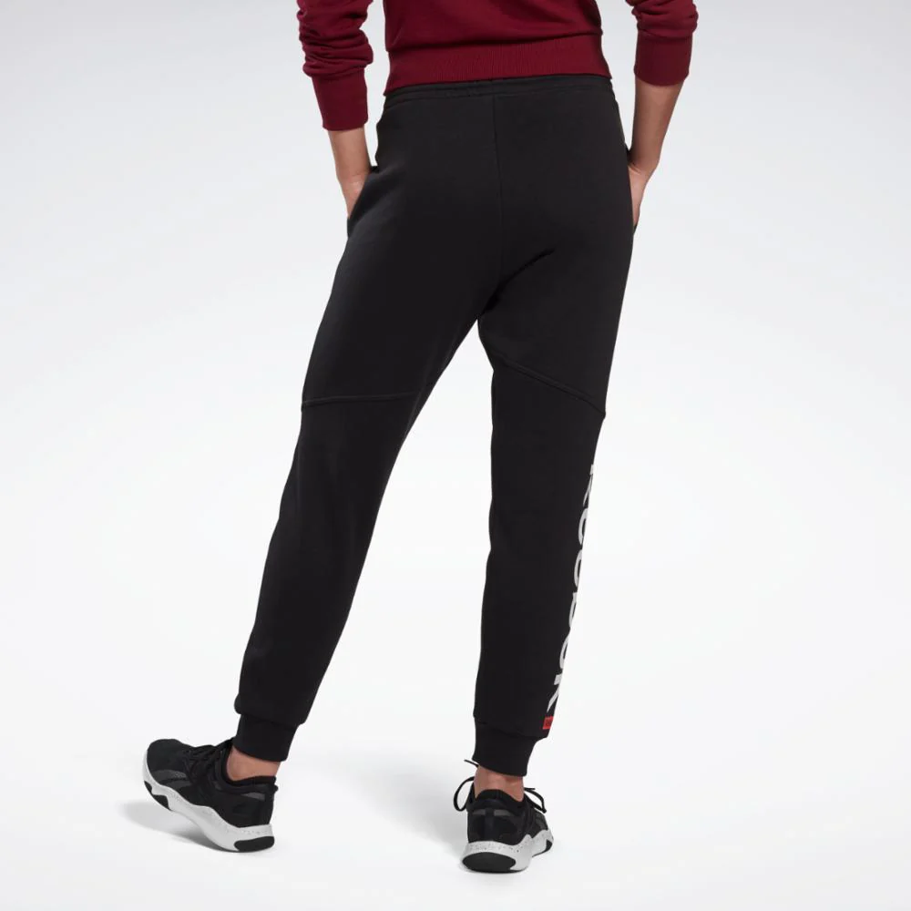 Reebok Apparel Women Linear Logo Sweat Pants BLACK - Image 3
