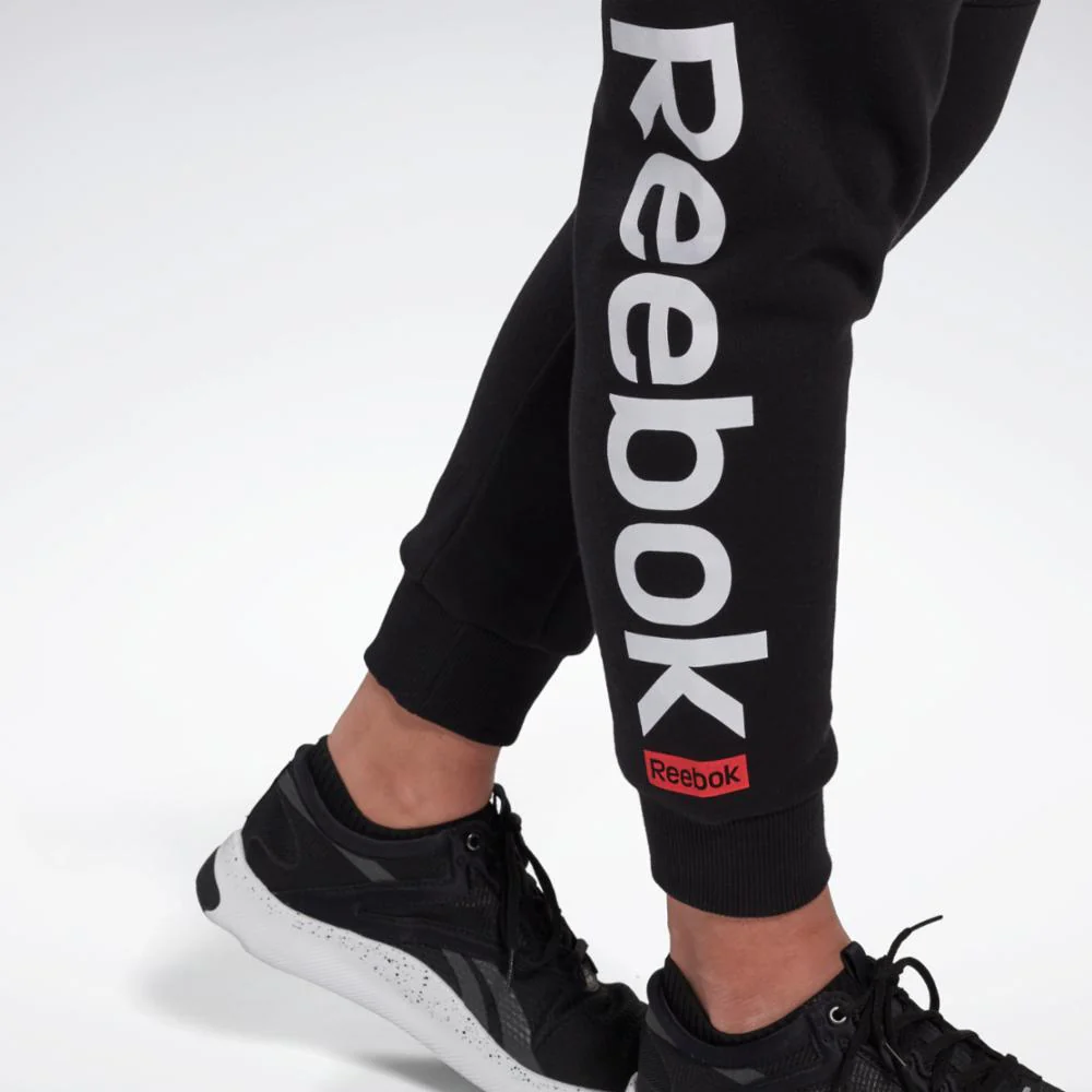 Reebok Apparel Women Linear Logo Sweat Pants BLACK - Image 5