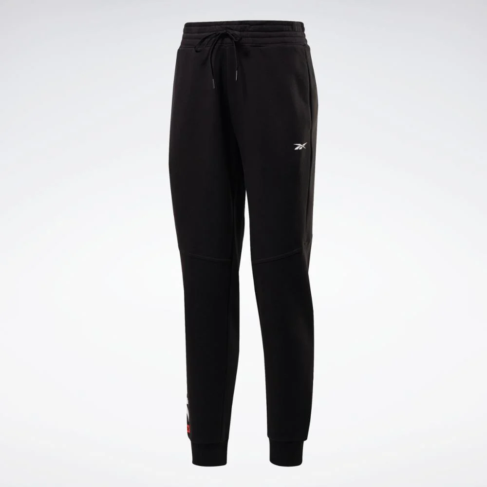 Reebok Apparel Women Linear Logo Sweat Pants BLACK - Image 7