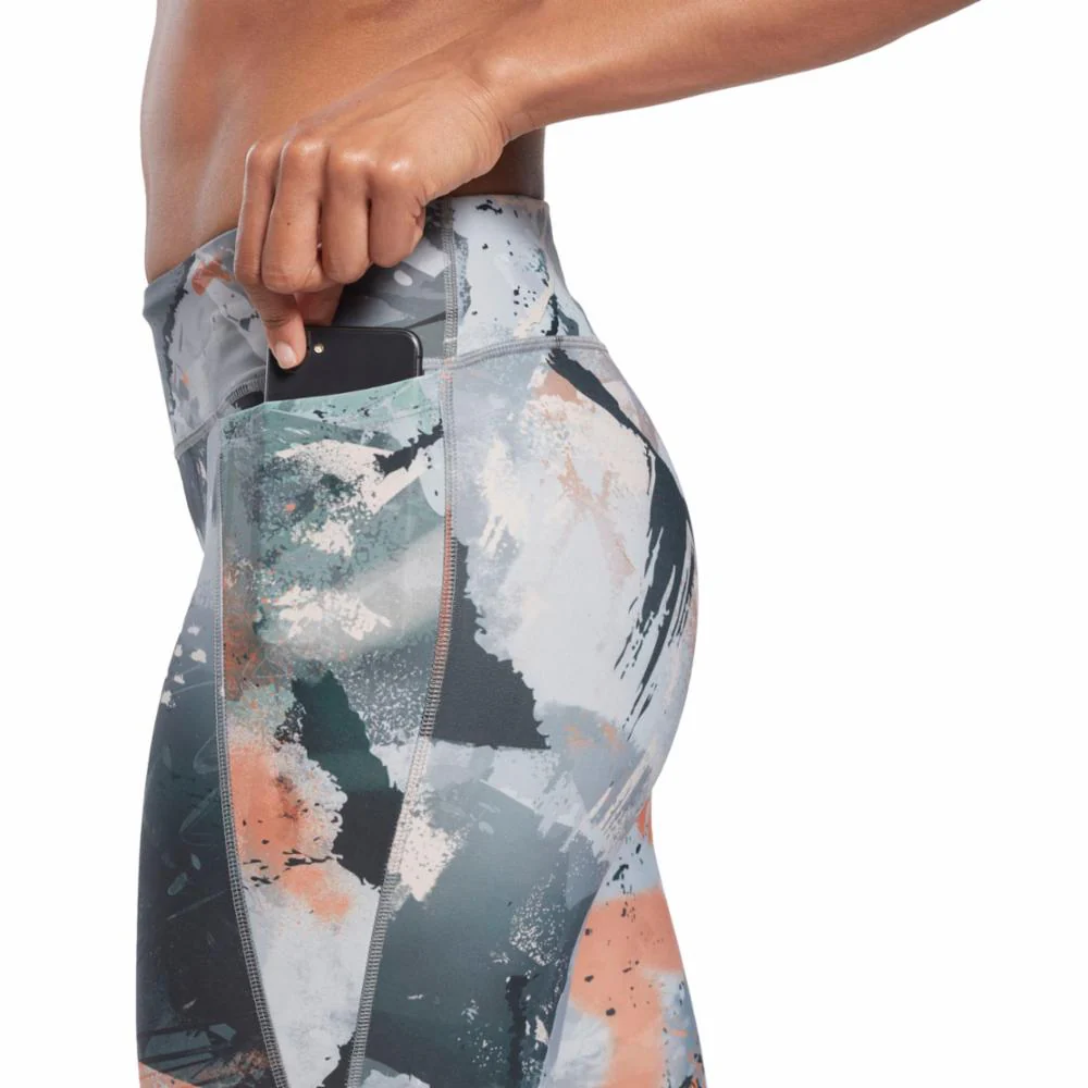 Reebok Apparel Women Lux Allover Print Bold Leggings PUGRY3 - Image 5