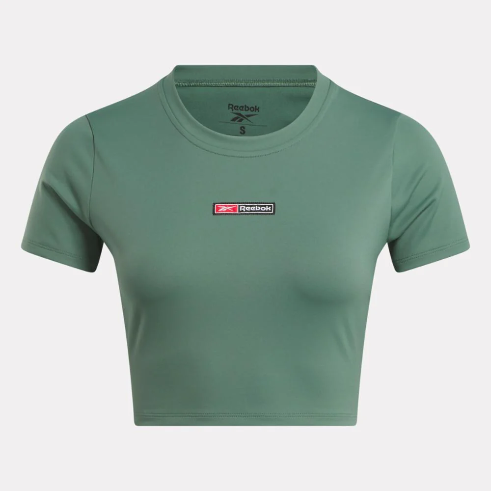 Reebok Apparel Women Lux Bold Cropped Tee TREGRE - Image 6