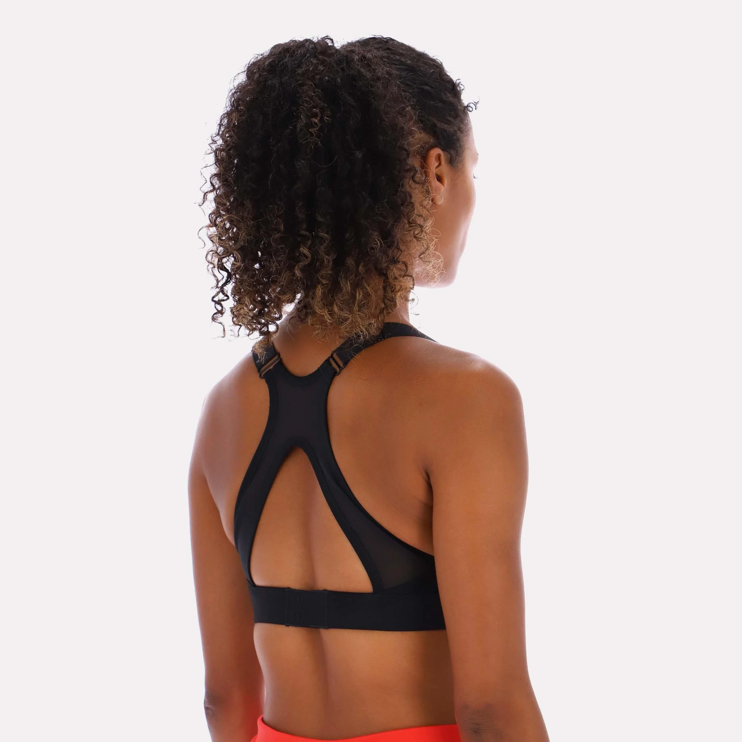 Reebok Apparel Women Lux Front-Zip High Impact Bra BLACK - Image 3