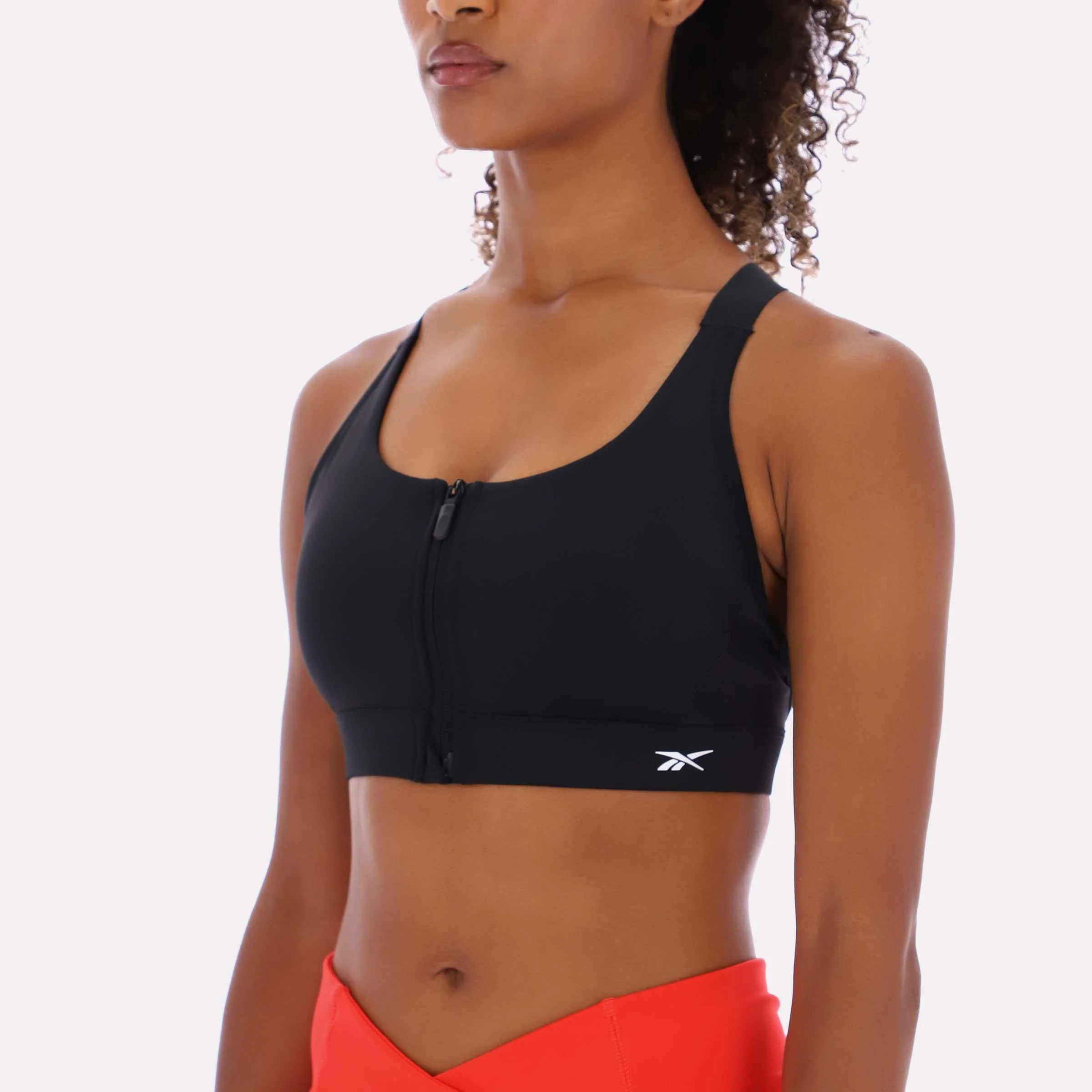 Reebok Apparel Women Lux Front-Zip High Impact Bra BLACK - Image 4