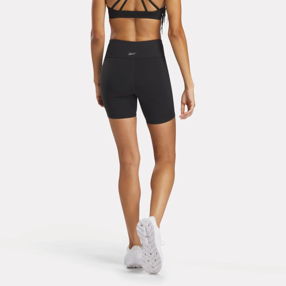 Reebok Apparel Women Lux High Rise Biker Shorts 6" BLACK - Image 3