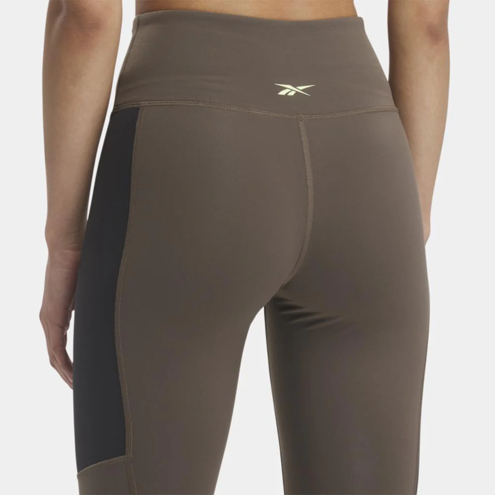 Reebok Apparel Women Lux High-Rise Colorblock Leggings GROUT - Image 6