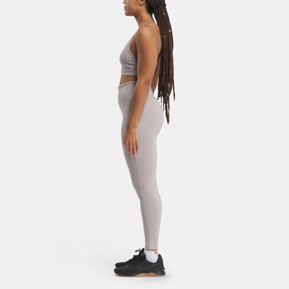 Reebok Apparel Women Lux High-Rise Leggings ASH - Image 2