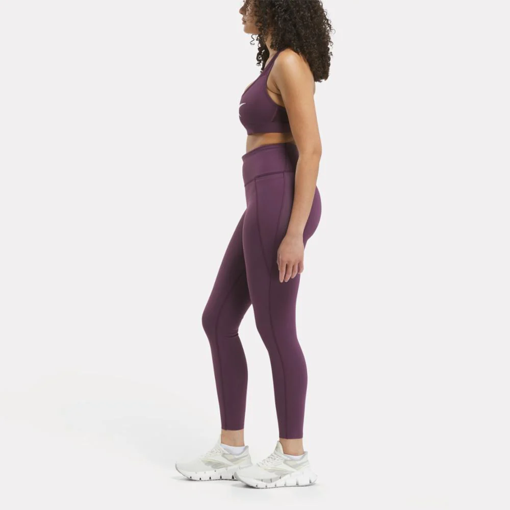 Reebok Apparel Women Lux High-Rise Leggings MIDNIGHT PLUM - Image 2