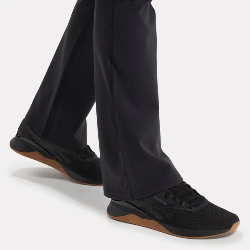 Reebok Apparel Women Lux High-Rise Mini-Flare Pants BLACK - Image 5