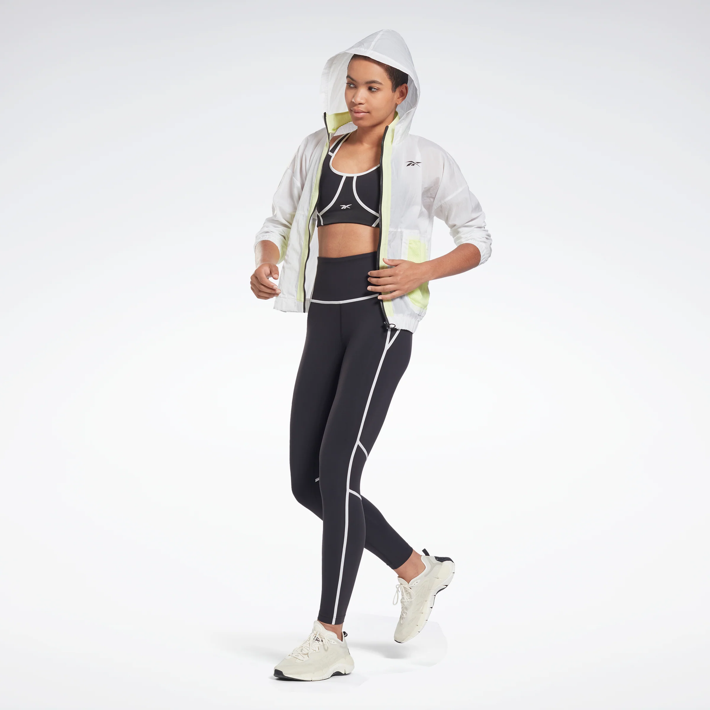 Reebok Apparel Women Lux High-Waisted Colorblock Leggings Black - Image 2