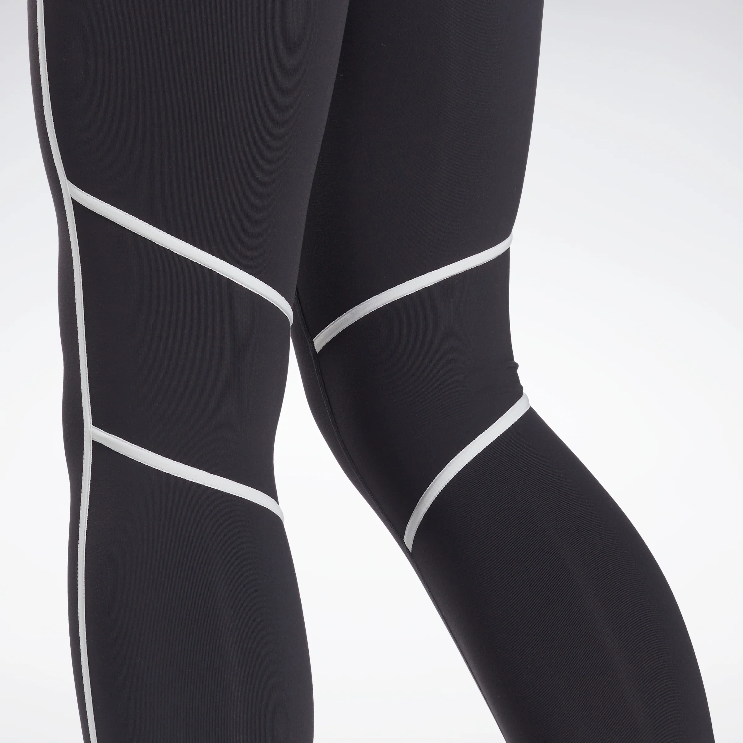 Reebok Apparel Women Lux High-Waisted Colorblock Leggings Black - Image 4