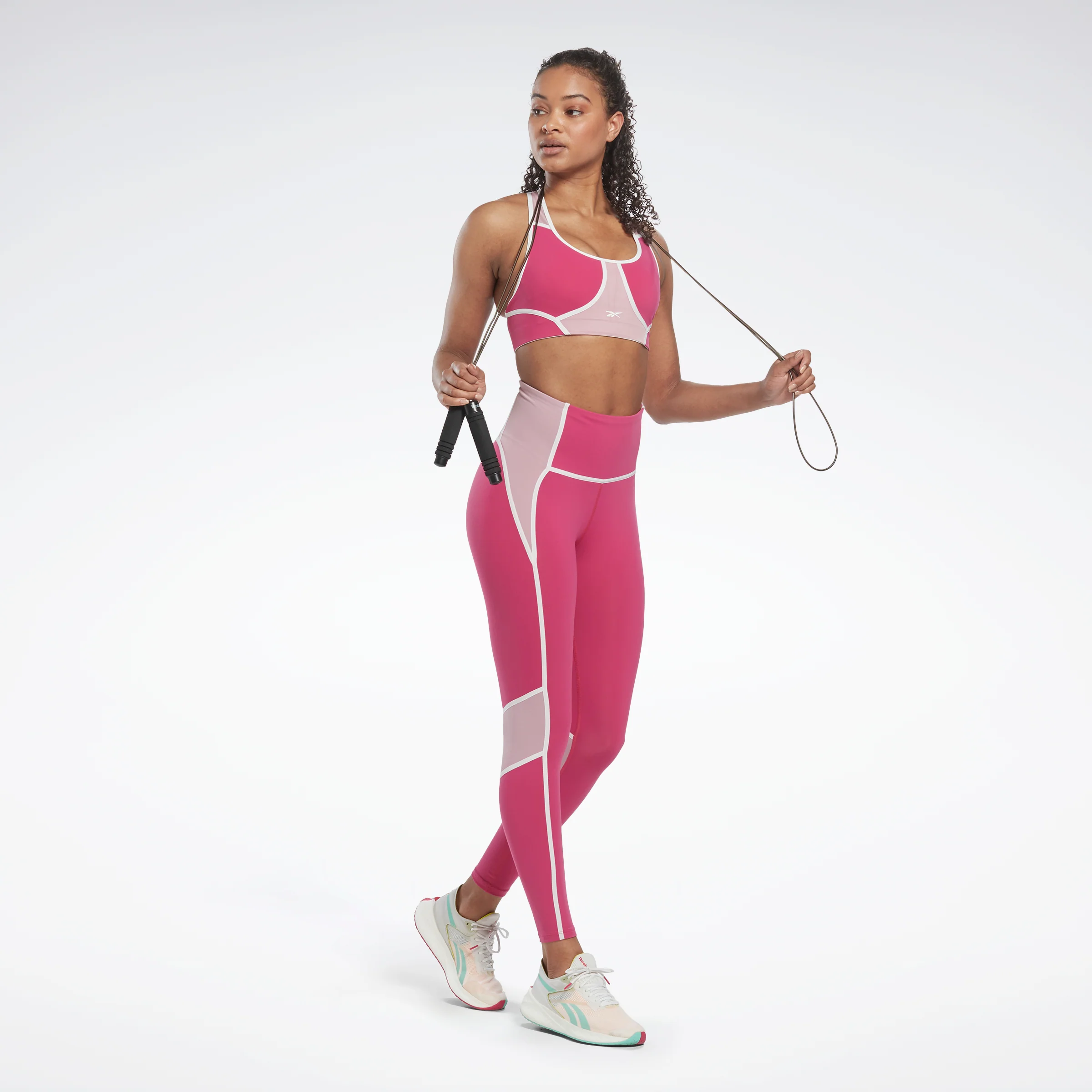 Reebok Apparel Women Lux High-Waisted Colorblock Leggings Seprpi - Image 2