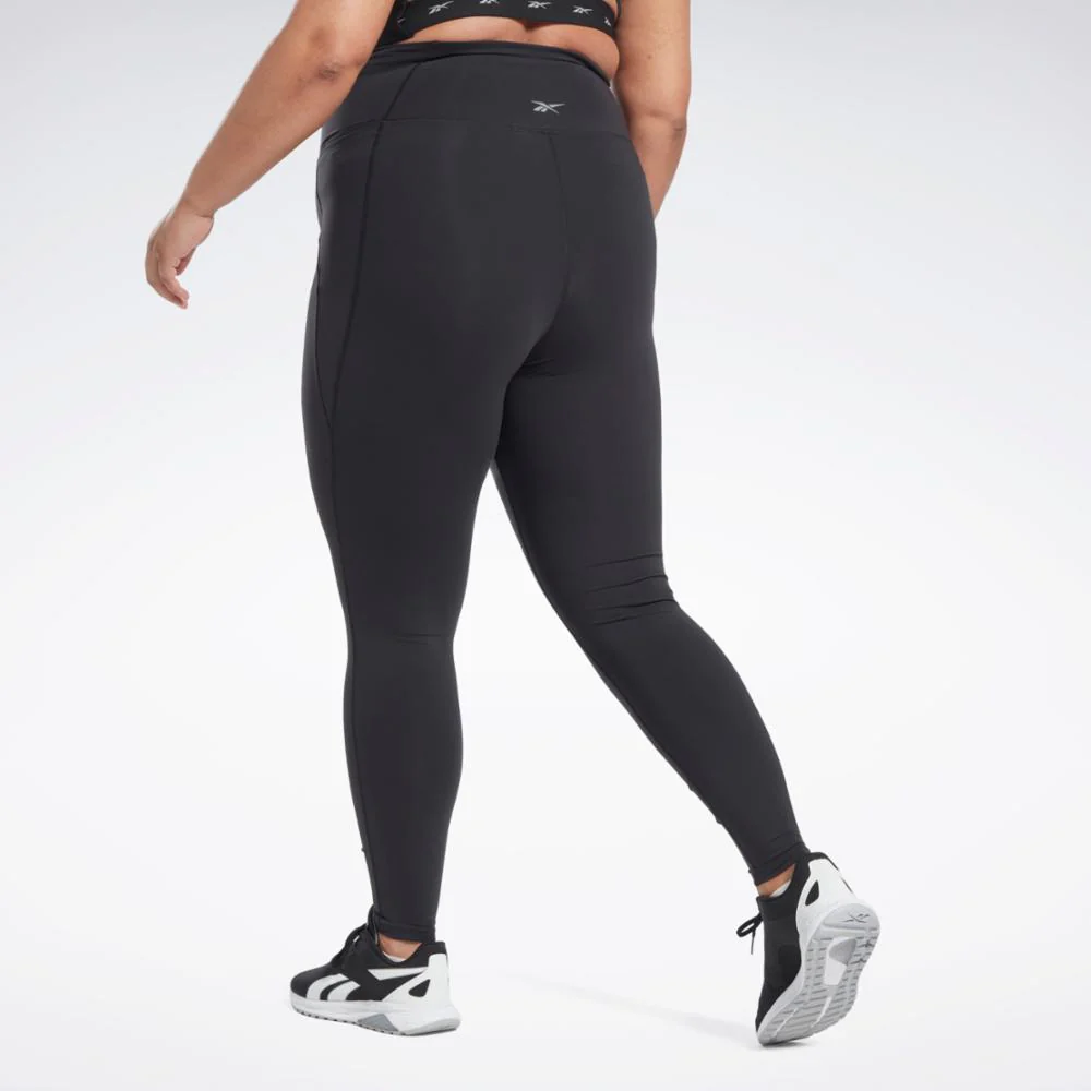 Reebok Apparel Women Lux High-Waisted Leggings (Plus Size) BLACK - Image 3