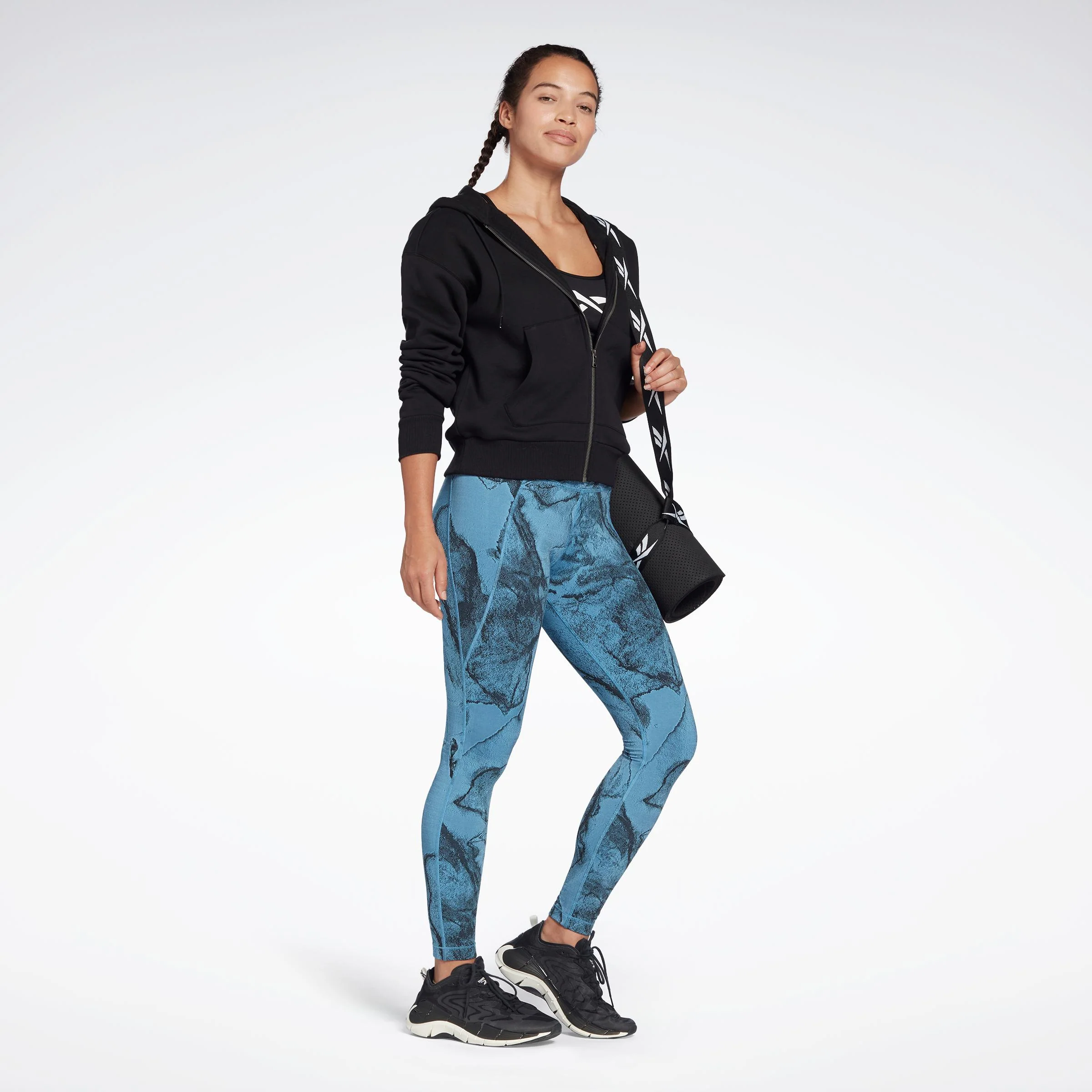 Reebok Apparel Women Lux Jacquard Leggings ESSBLU - Image 2