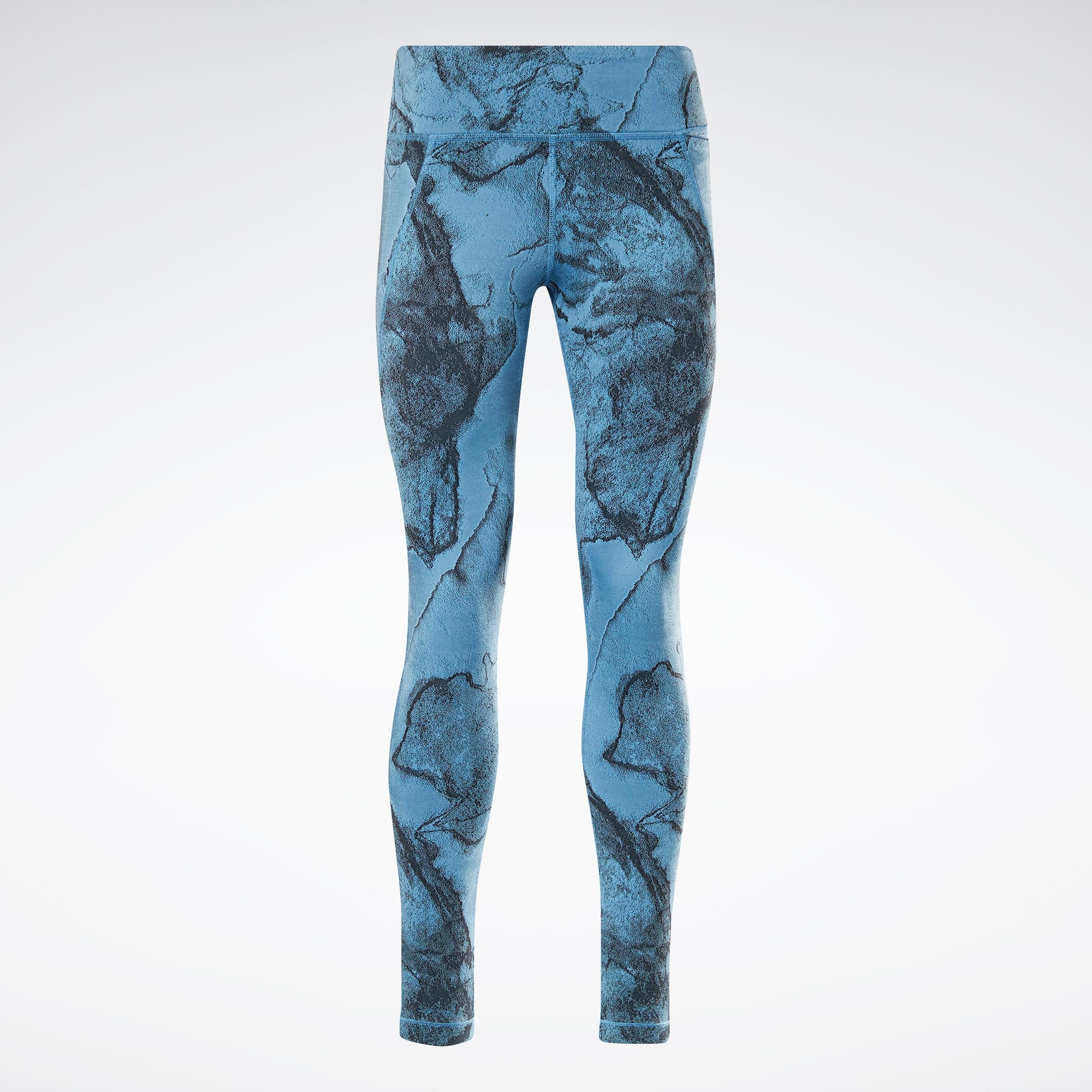 Reebok Apparel Women Lux Jacquard Leggings ESSBLU - Image 6