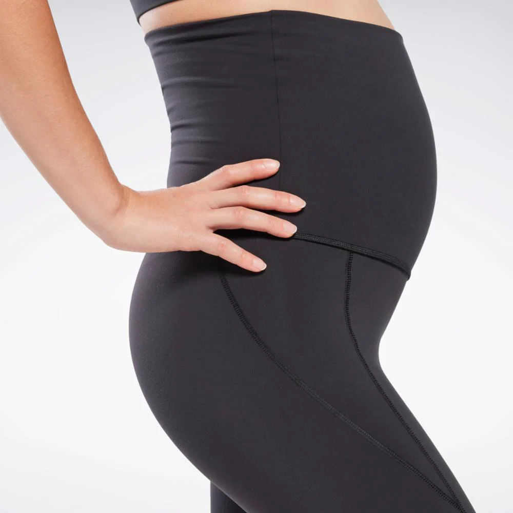 Reebok Apparel Women Lux Maternity Bike Shorts BLACK - Image 4
