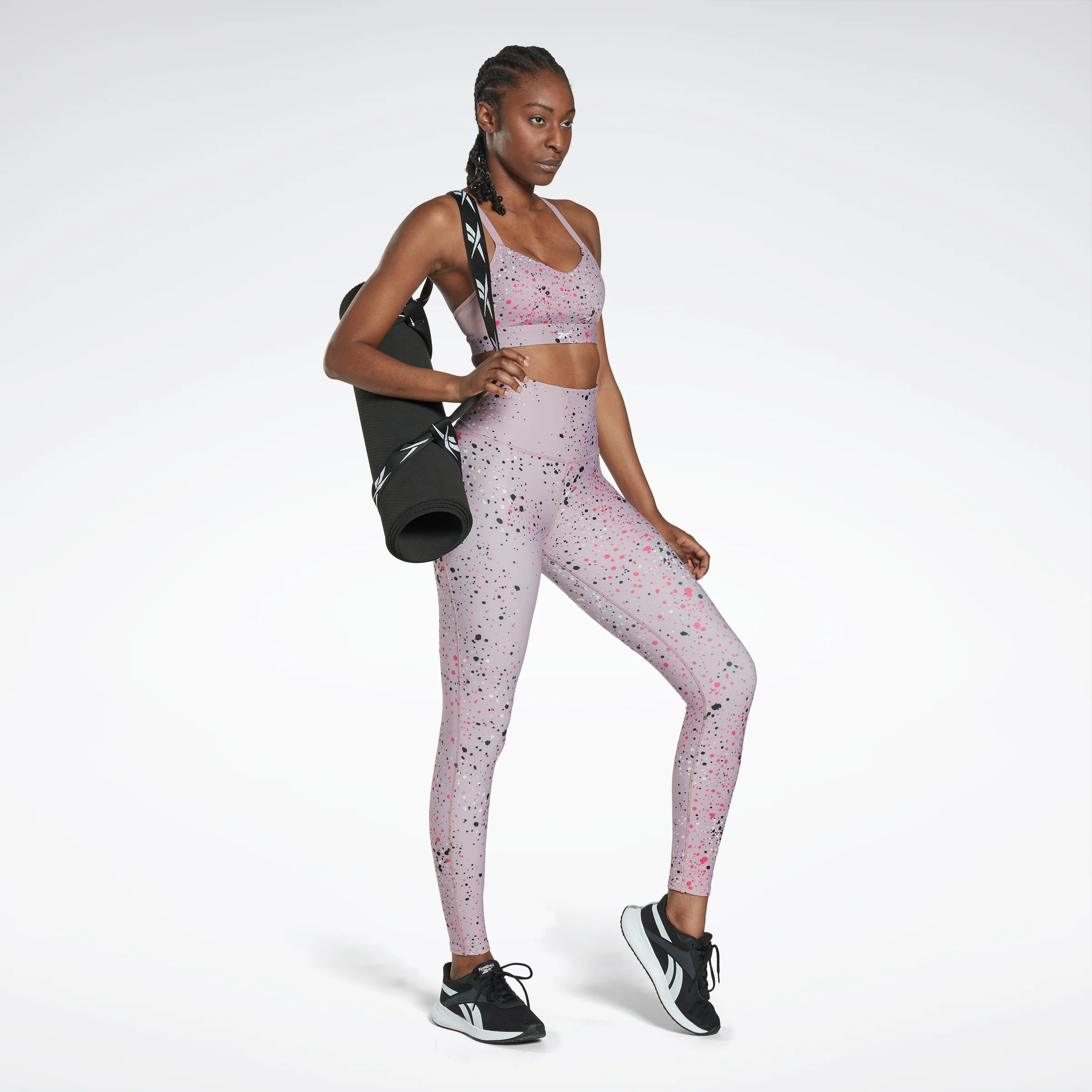 Reebok Apparel Women Lux Multi-Colored Speckle Strappy Bra Inflil - Image 2