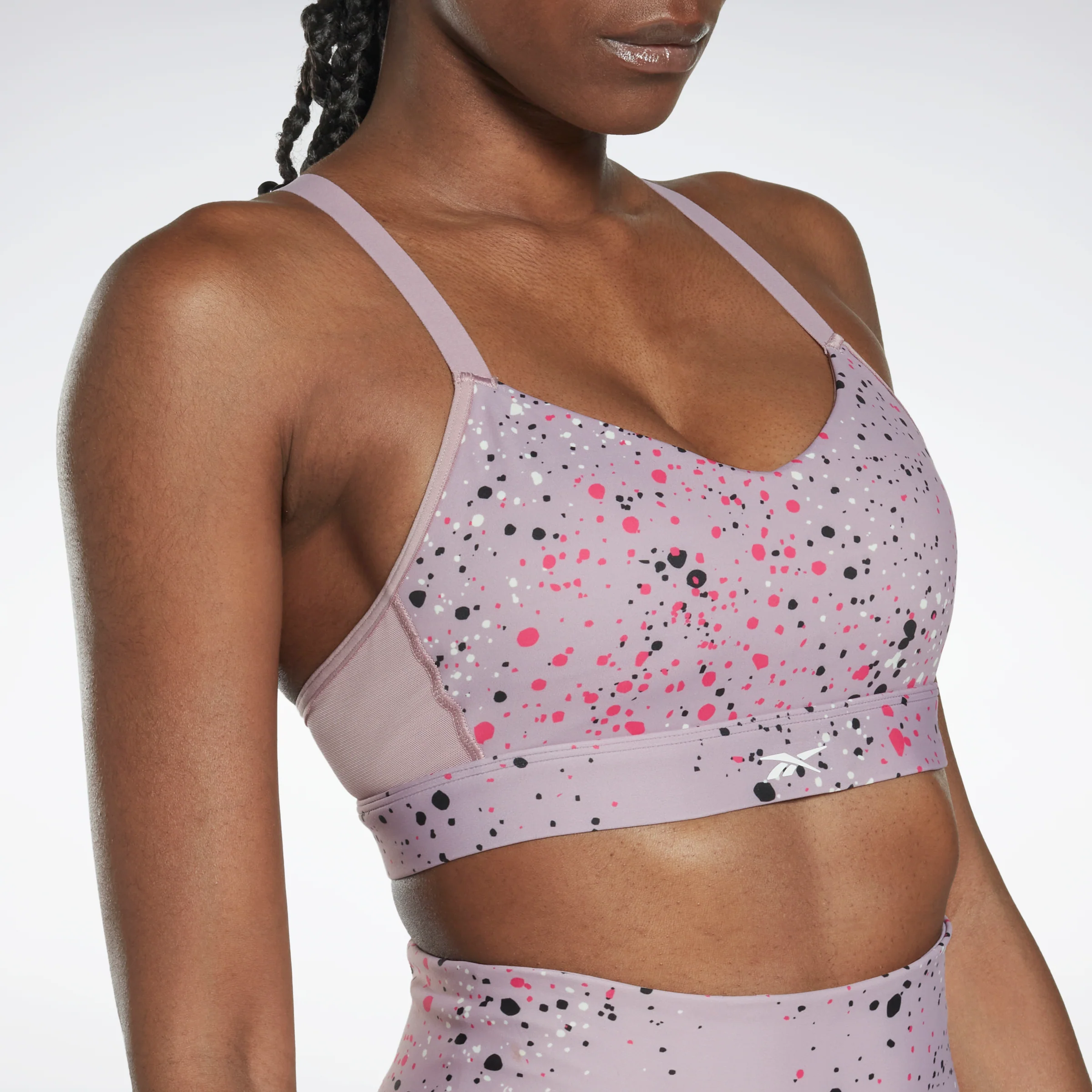 Reebok Apparel Women Lux Multi-Colored Speckle Strappy Bra Inflil - Image 5